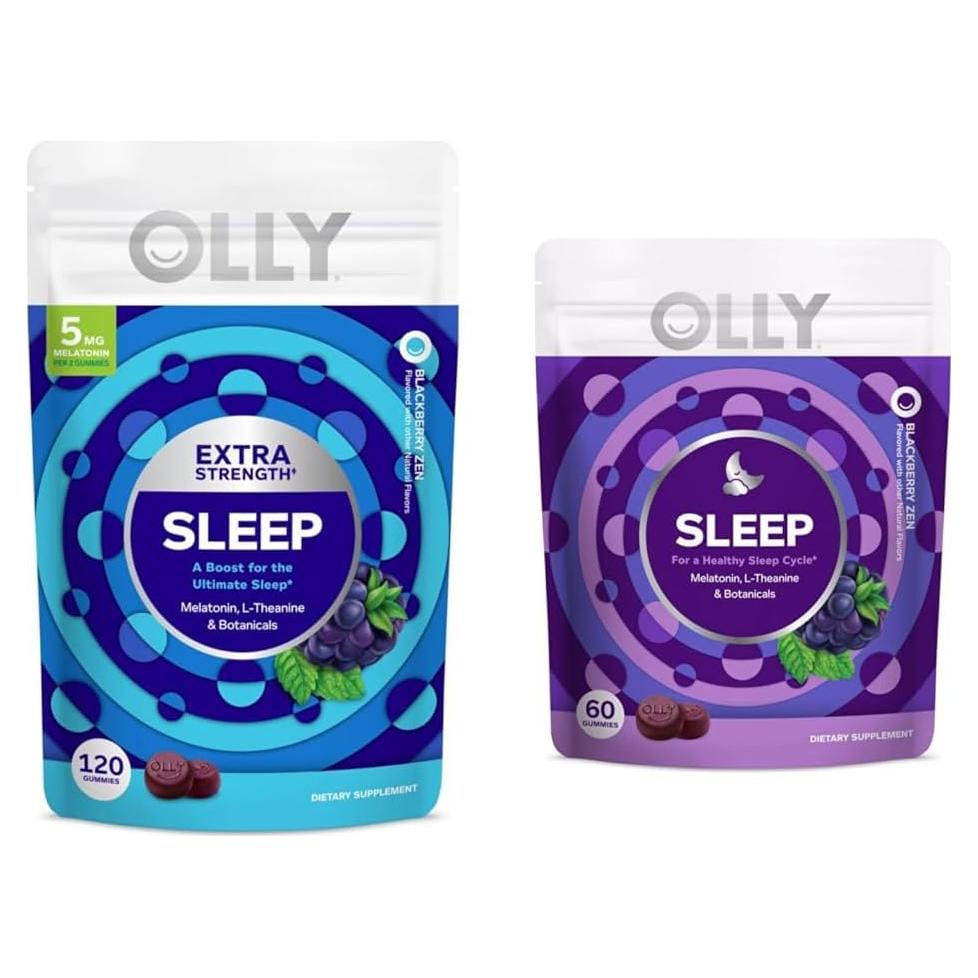 Gomas de Sueño OLLY Fuerza Extra 120 y 60 Conteos Melatonina