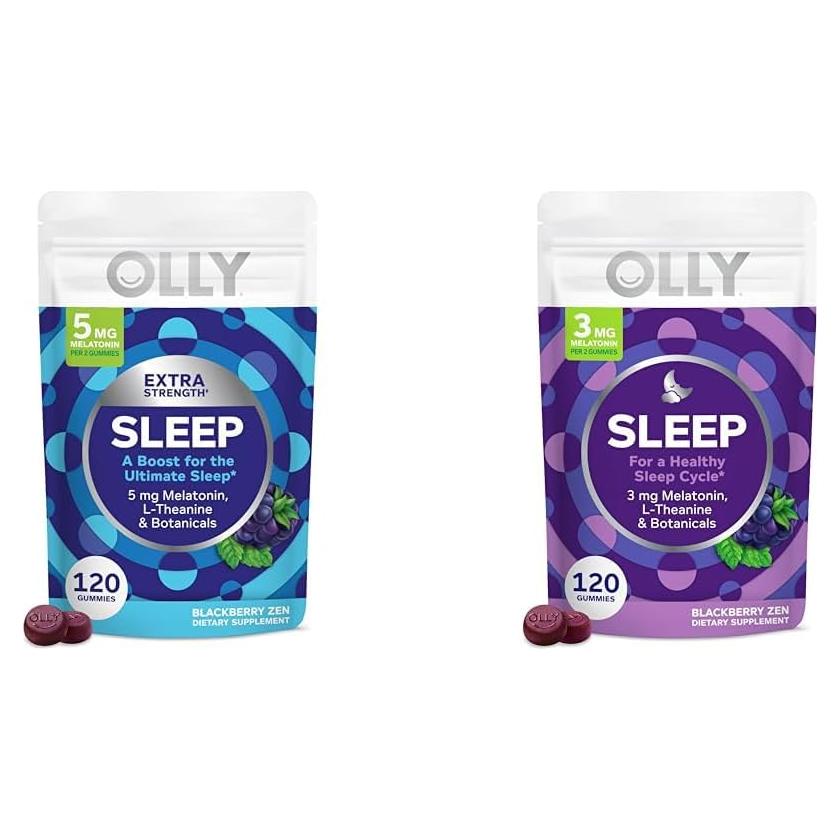Gominolas para Dormir OLLY 120 Unidades 5mg y 3mg Melatonina