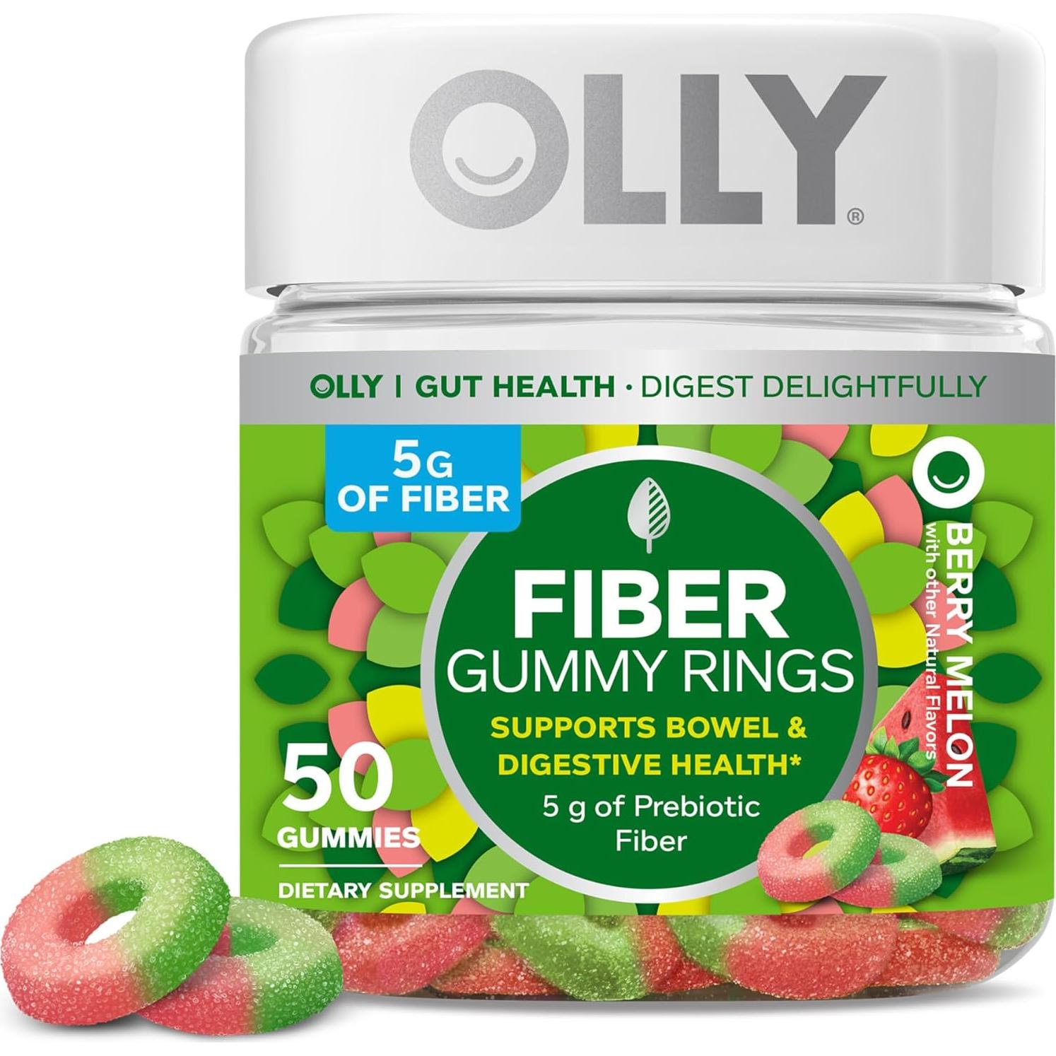 Gominolas OLLY Sueño y Digestión - 120 Gominolas Melatonina y 50 Gominolas Fibra