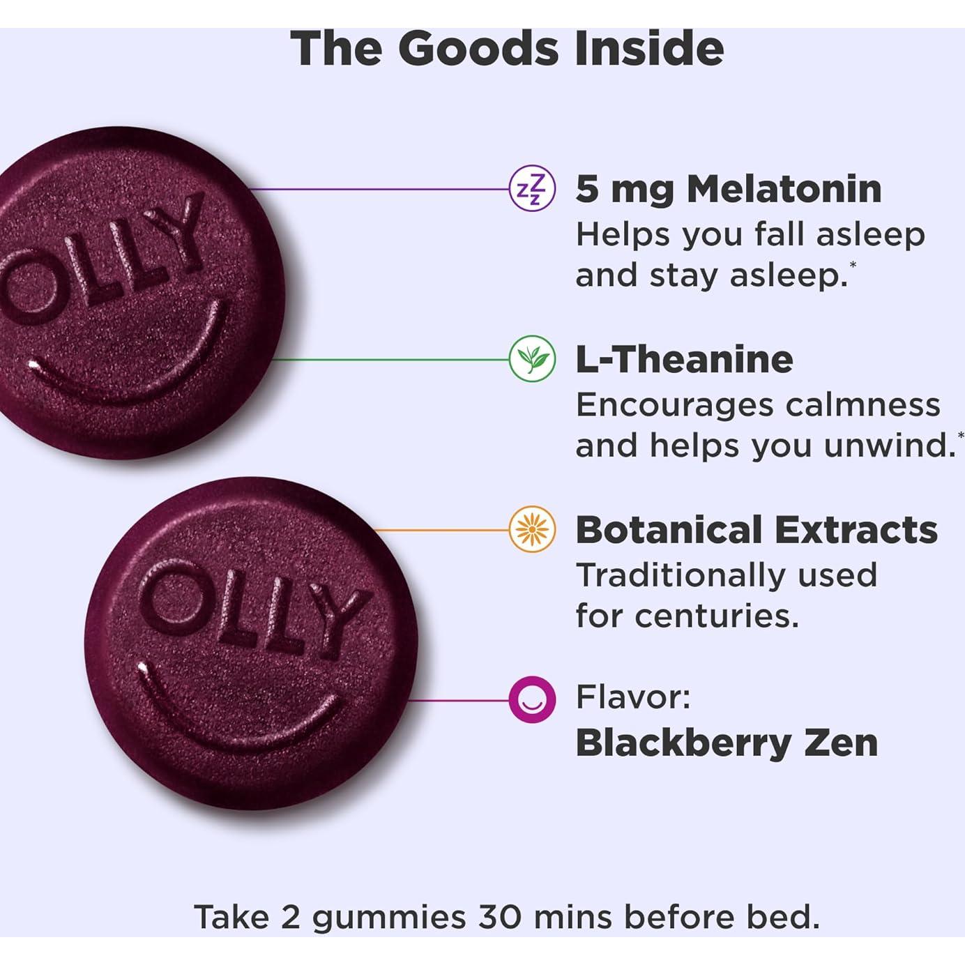 OLLY Gomas para Dormir y Recuperación Muscular - 160 Unidades