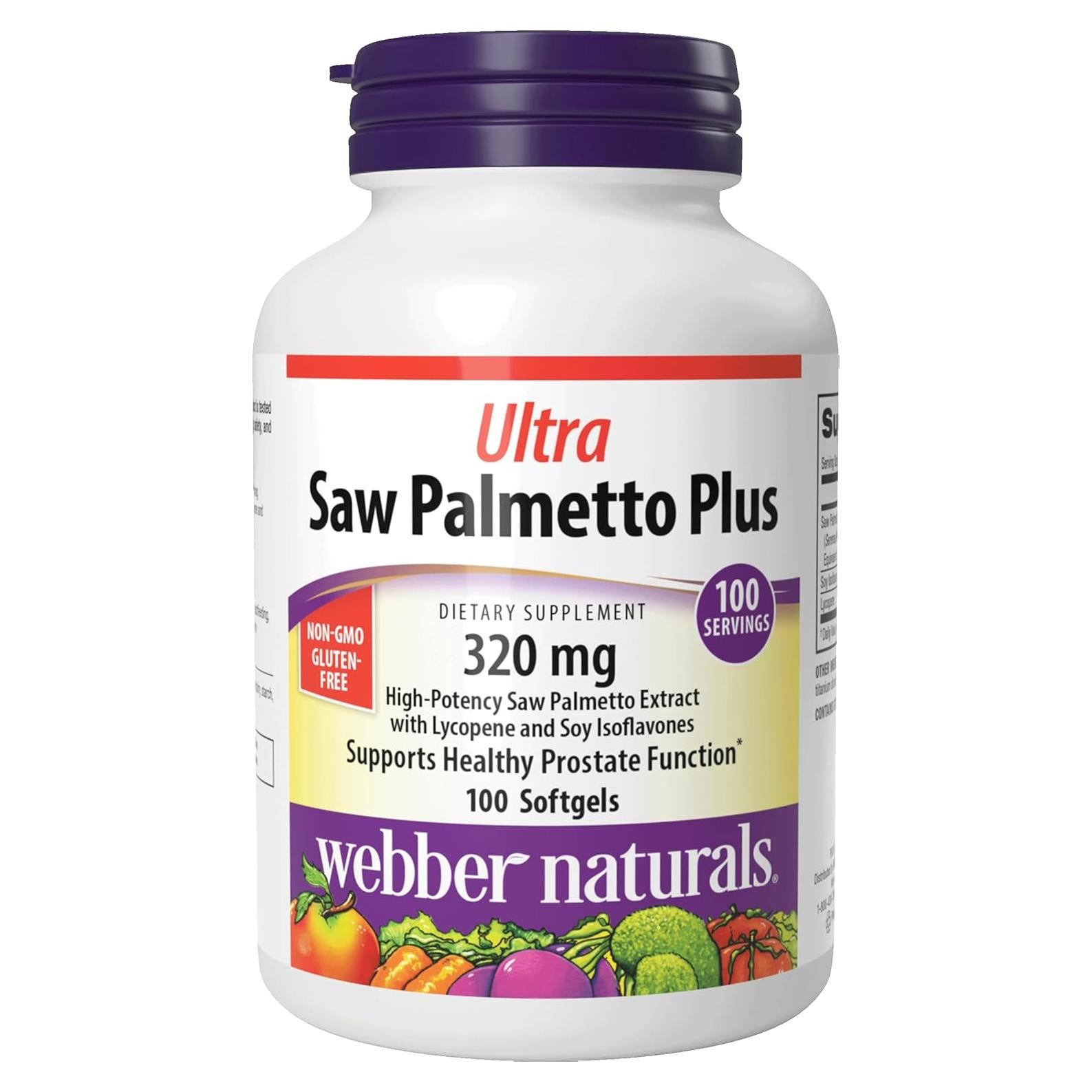 Webber Naturals Ultra Saw Palmetto Plus 320mg 100 Softgels