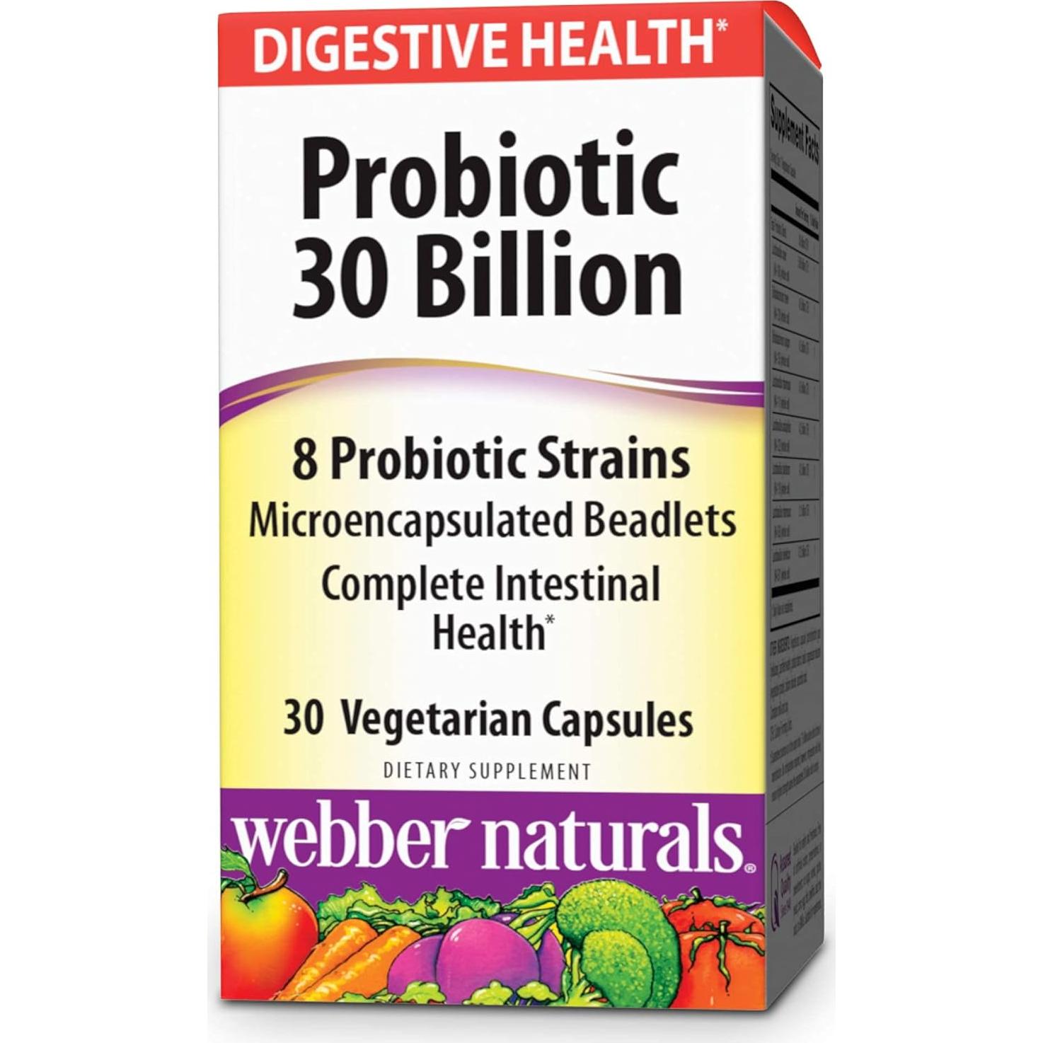 Probioticos Webber Naturals 30 Mil Millones CFU 30 Capsulas