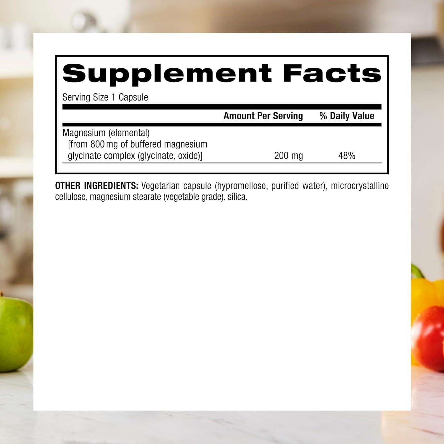 Glicinato de Magnesio Webber Naturals 200 mg 180 Cápsulas Veganas