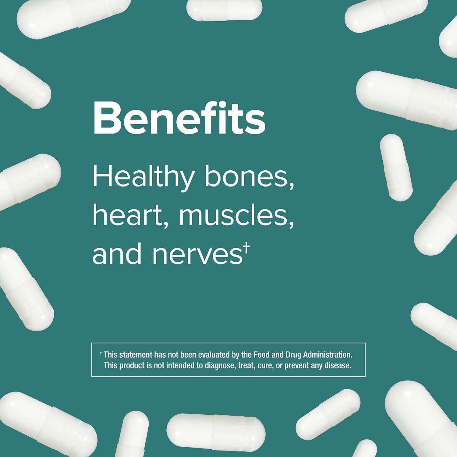 Glicinato de Magnesio Webber Naturals 200 mg 180 Cápsulas Veganas