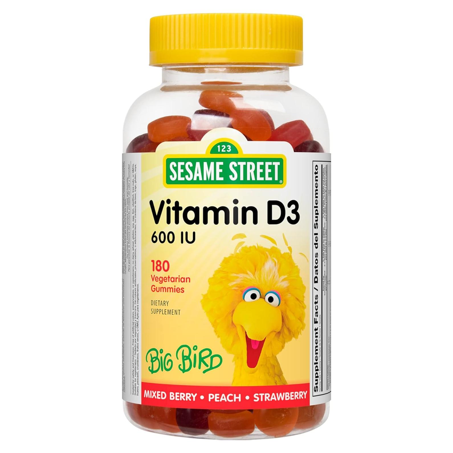 Gomitas de Vitamina D3 Webber Naturals 600 UI para Niños 180 Unidades