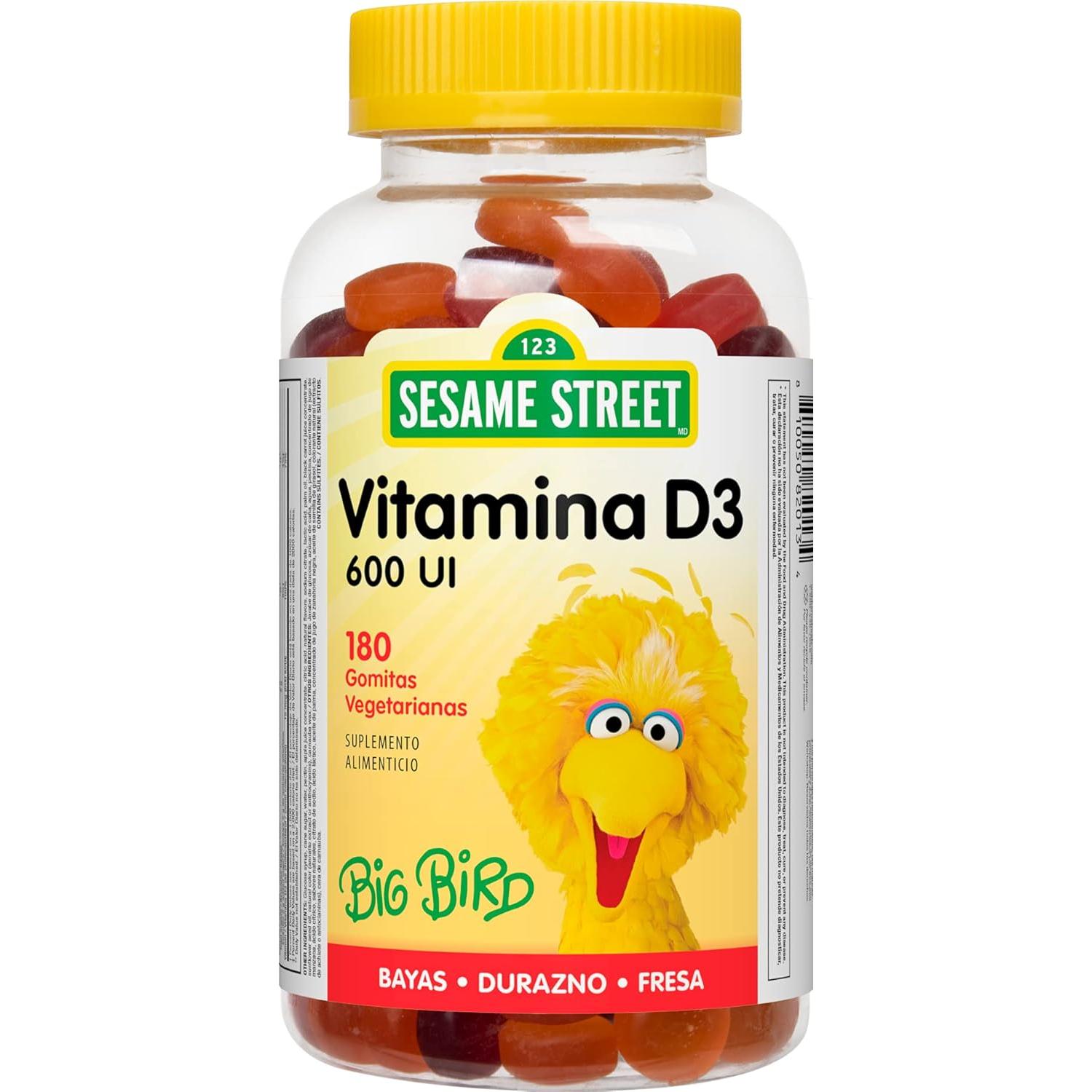 Gomitas de Vitamina D3 Webber Naturals 600 UI para Niños 180 Unidades
