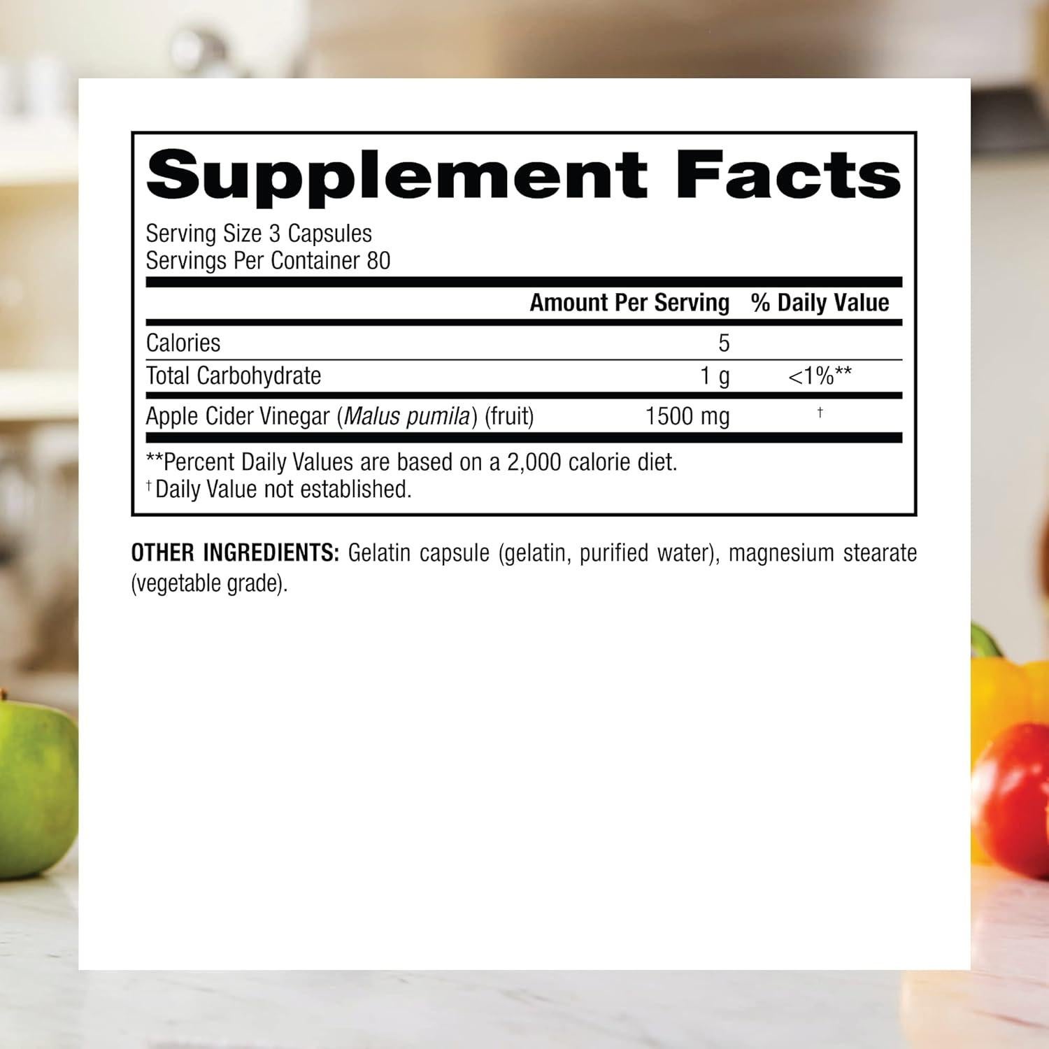 Cápsulas de Vinagre de Sidra de Manzana Webber Naturals 240 Uds