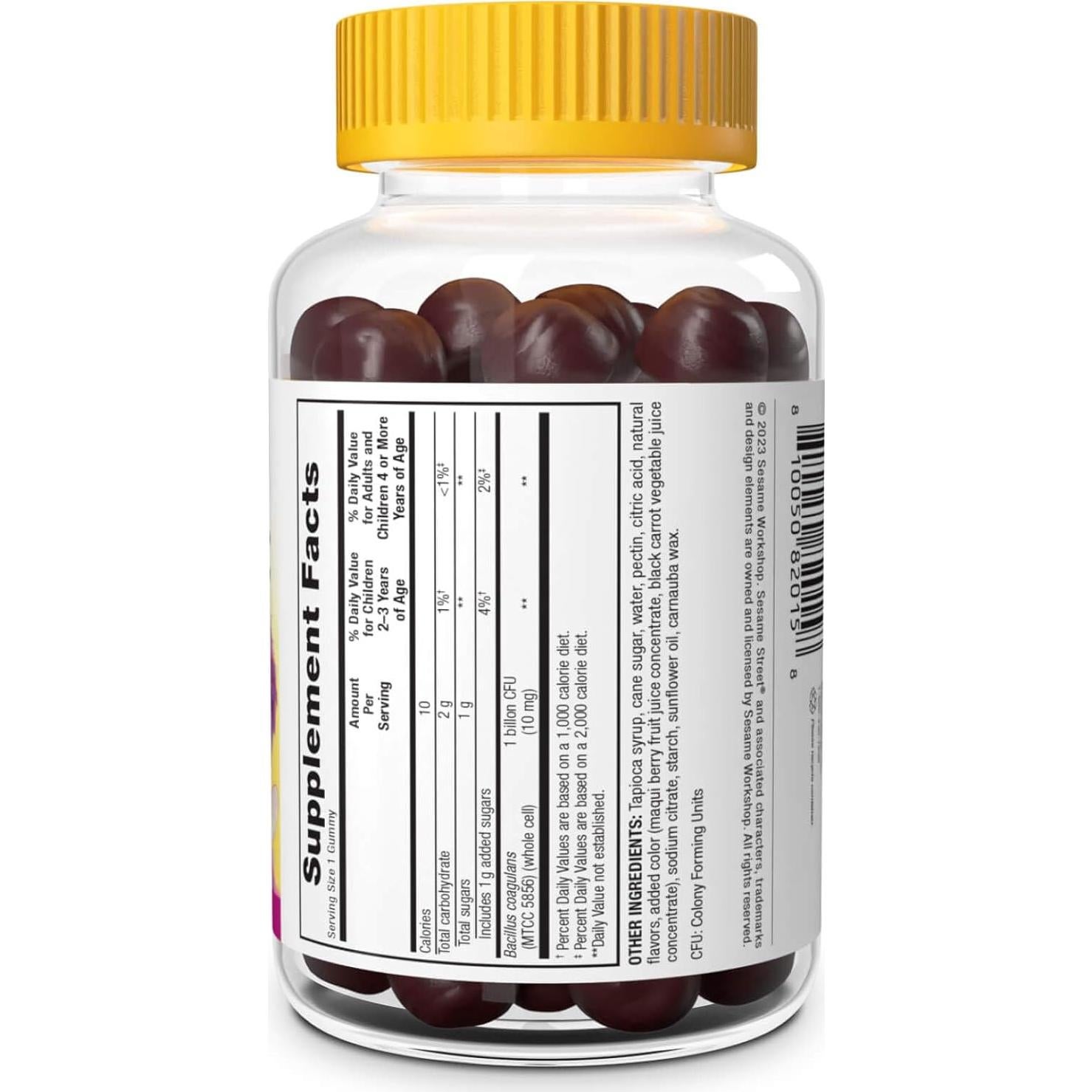 Gummies Probioticos Veganos Sesame Street para Niños 50 Unidades