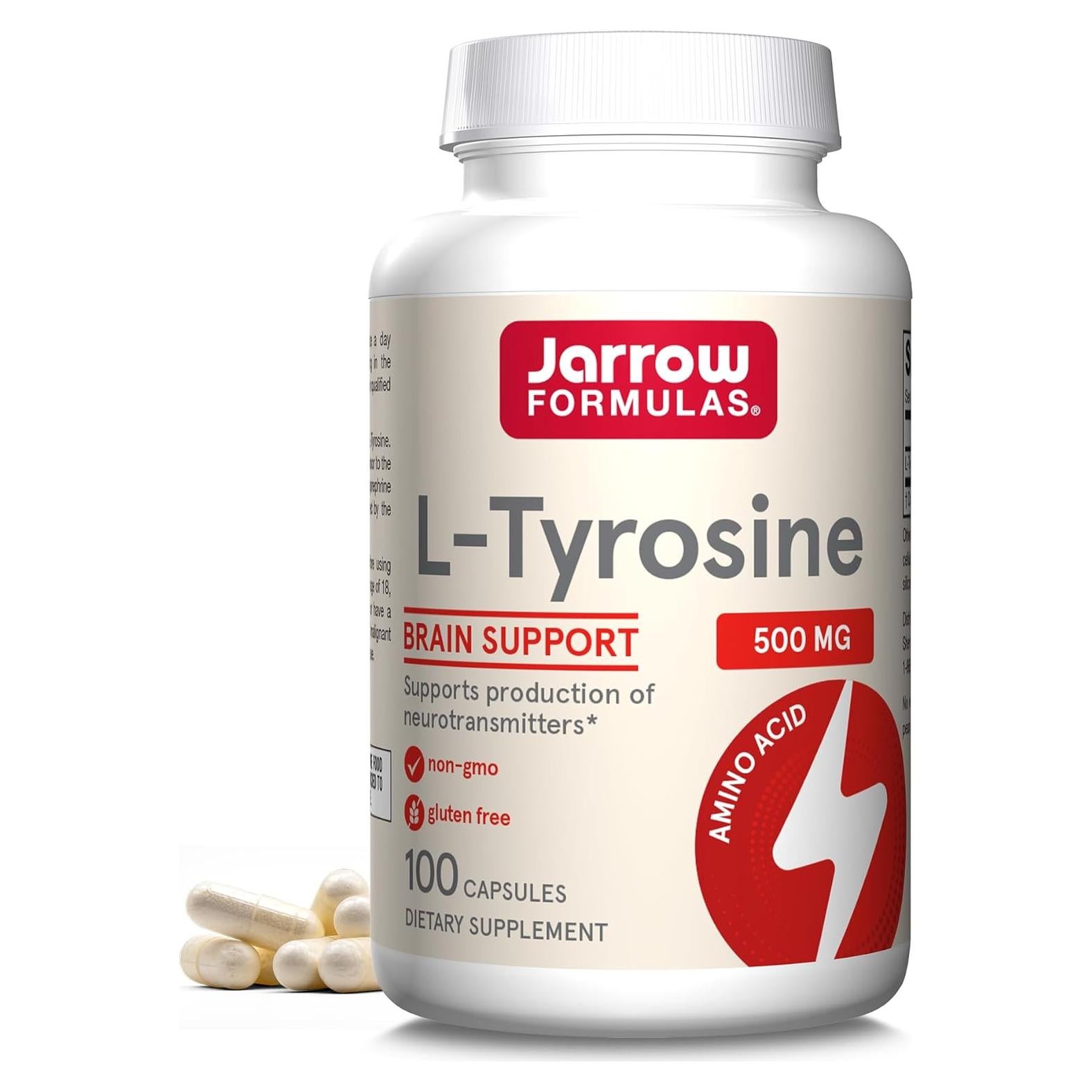 Suplemento L-Tirosina 500 mg Jarrow Formulas 100 Cápsulas