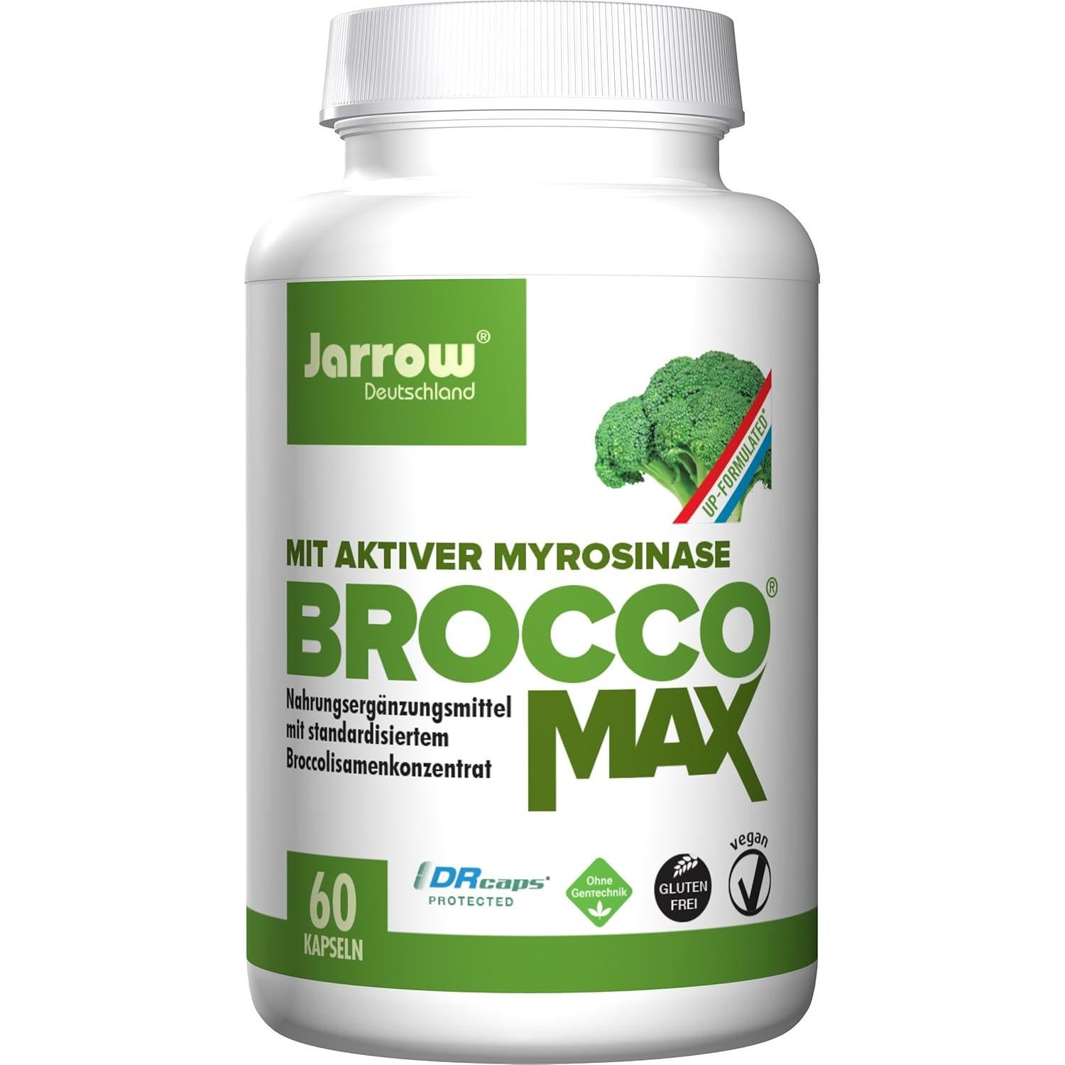 Paquete Jarrow Formulas BroccoMax 60 Cápsulas + Melatonina 300 mcg
