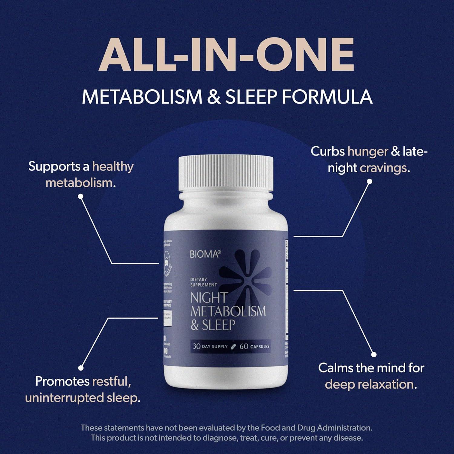 Suplemento Metabolismo y Sueño Bioma - 180 Cápsulas