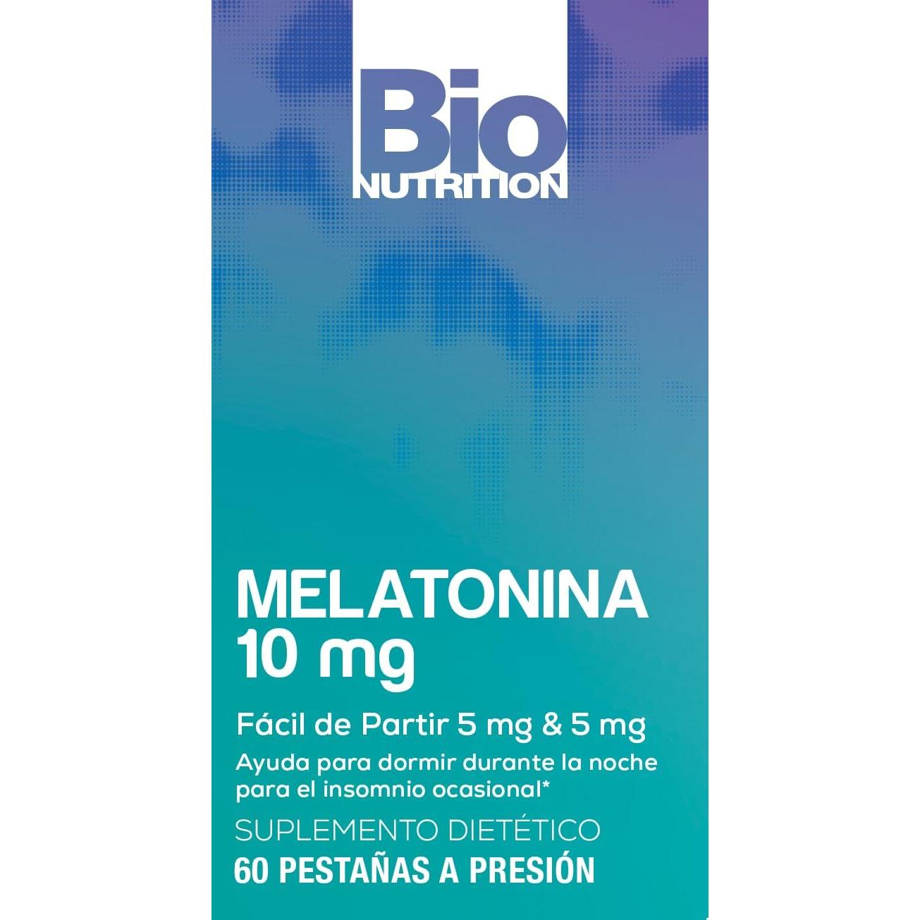 Tabletas de Melatonina Bio Nutrition 10 mg - 60 Unidades