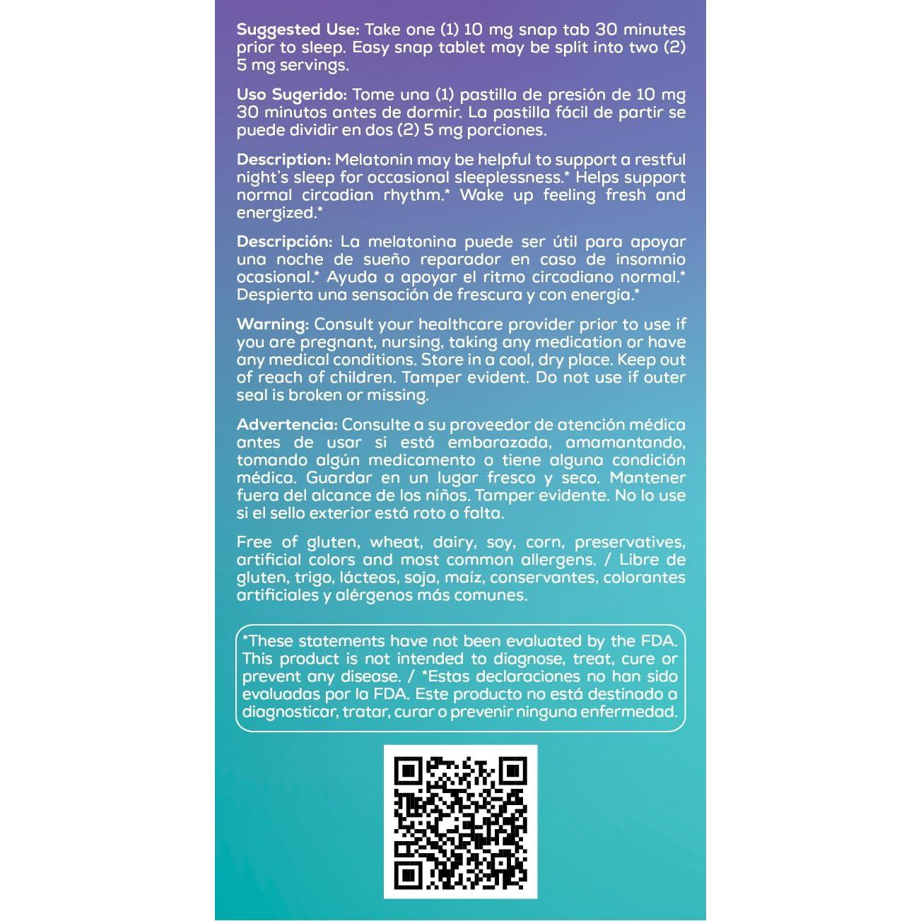 Tabletas de Melatonina Bio Nutrition 10 mg - 60 Unidades