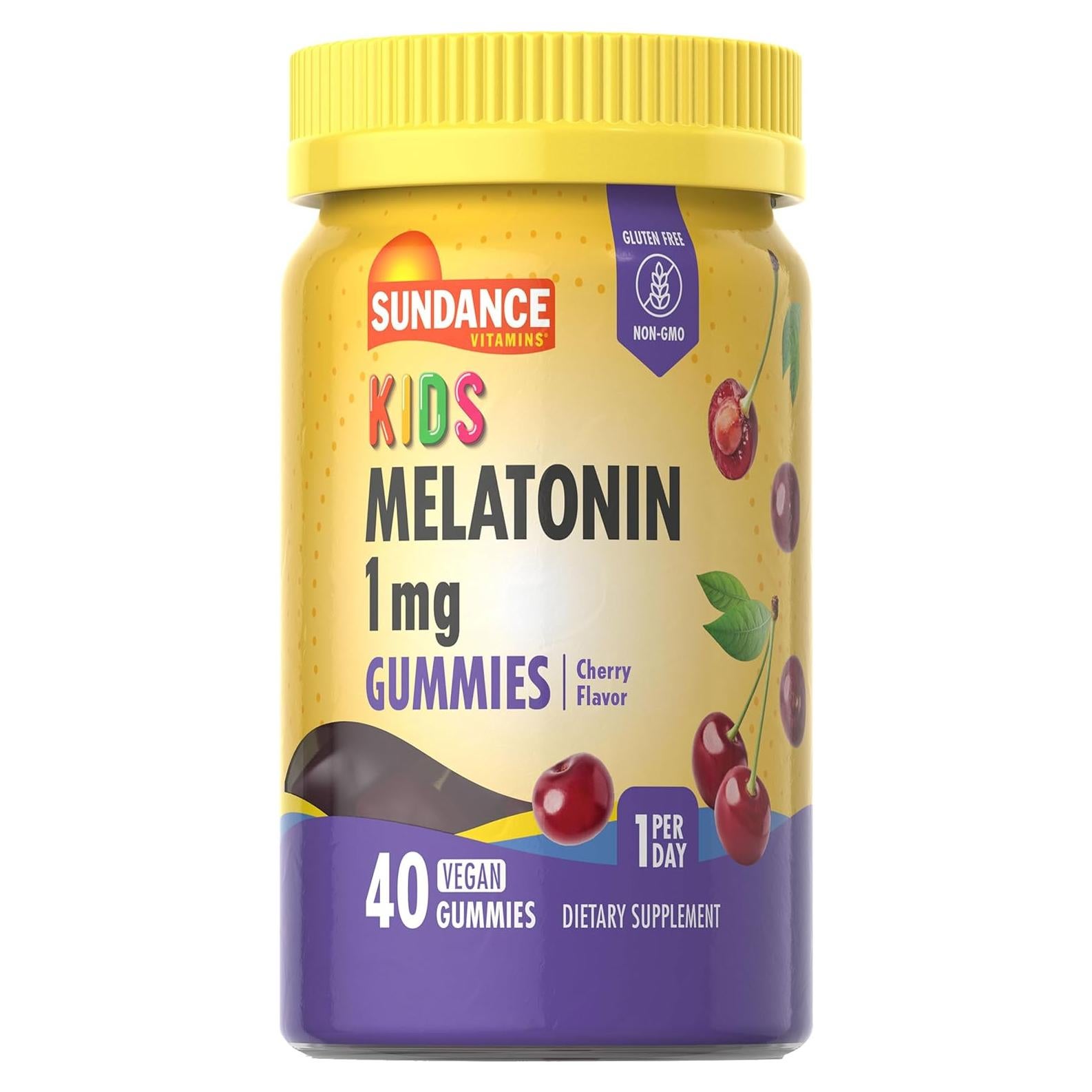 Gomitas de Melatonina para Niños Sundance 1mg 40 Unidades Sabor Cereza