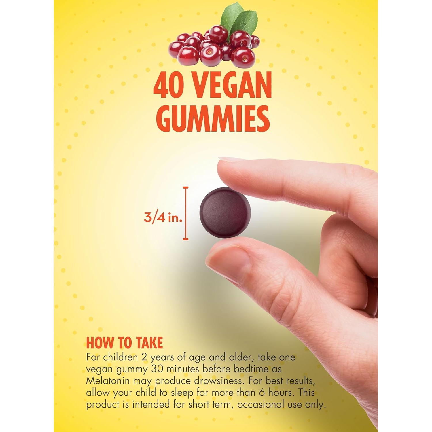 Gomitas de Melatonina para Niños Sundance 1mg 40 Unidades Sabor Cereza