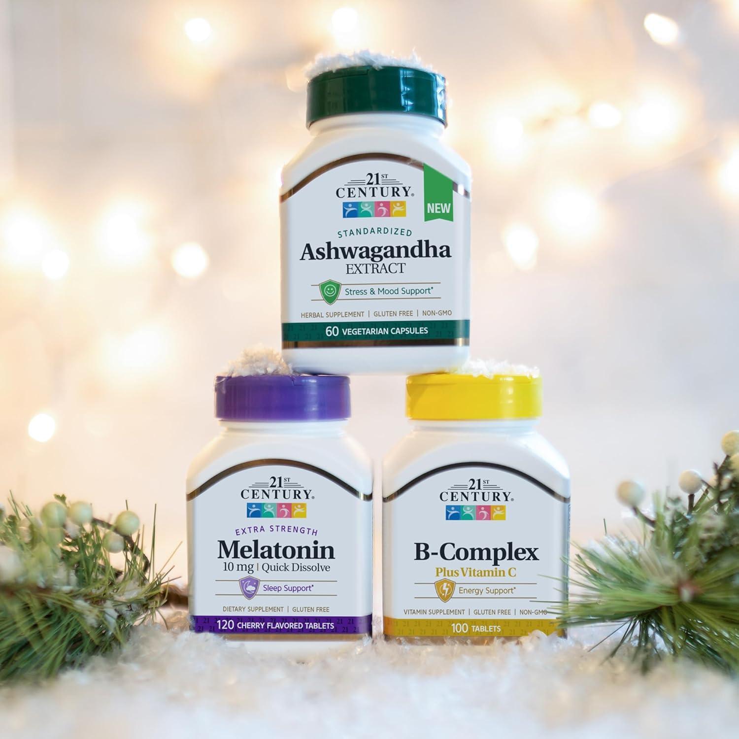 Gomitas de Melatonina Extra Fuerte 21st Century 10 mg Fresa 60 Unidades