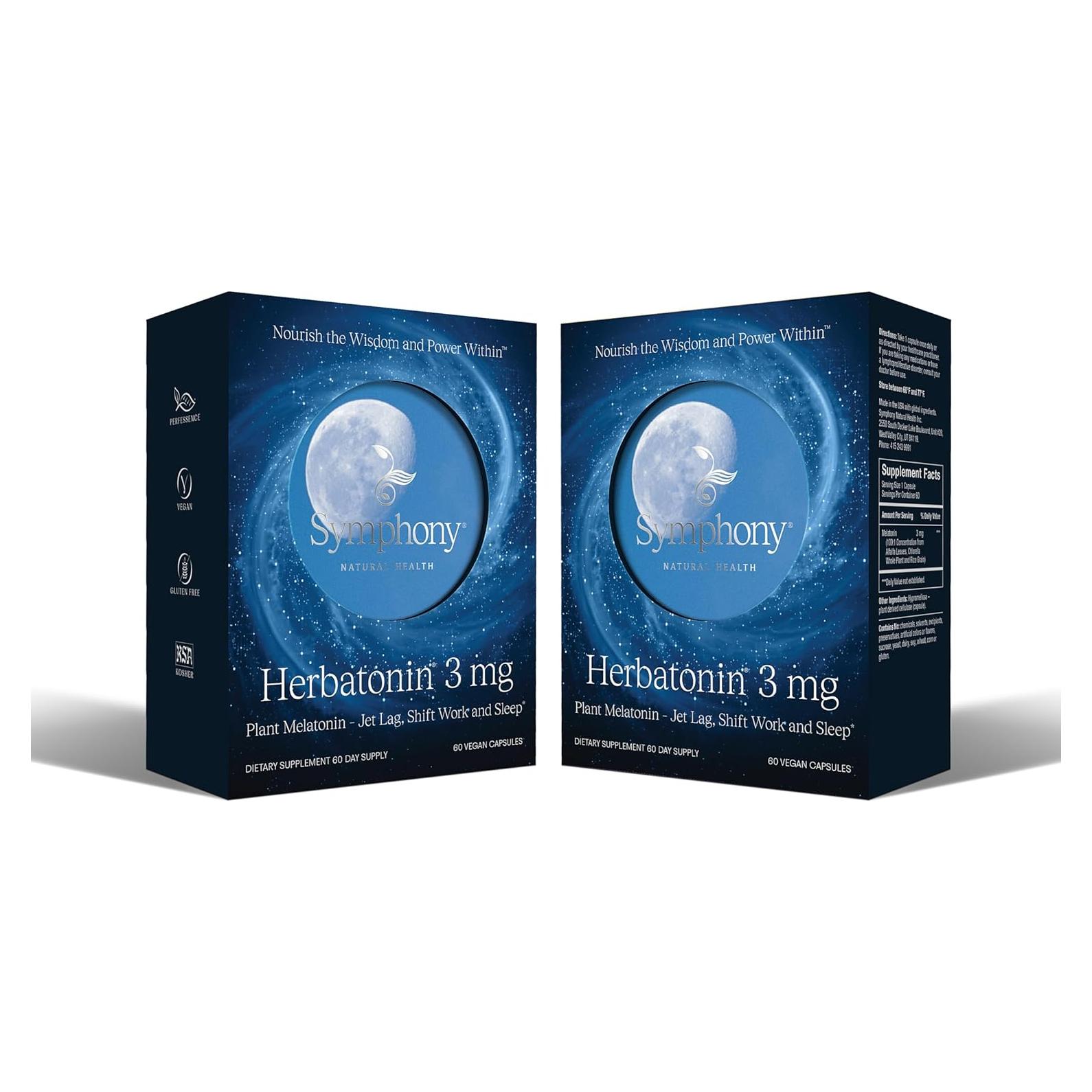 Suplemento Natural de Melatonina 3mg - 120 Cápsulas Veganas