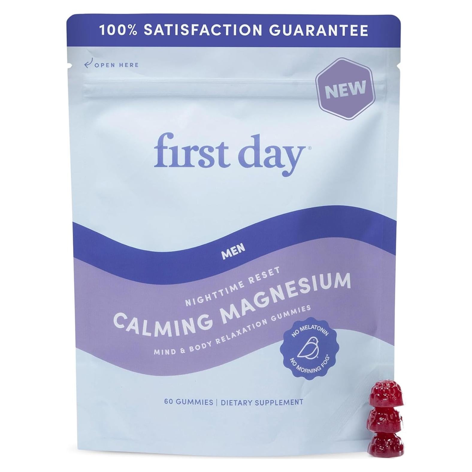 Gomitas de Magnesio Calmantes First Day 60 Unidades - Suplemento Natural