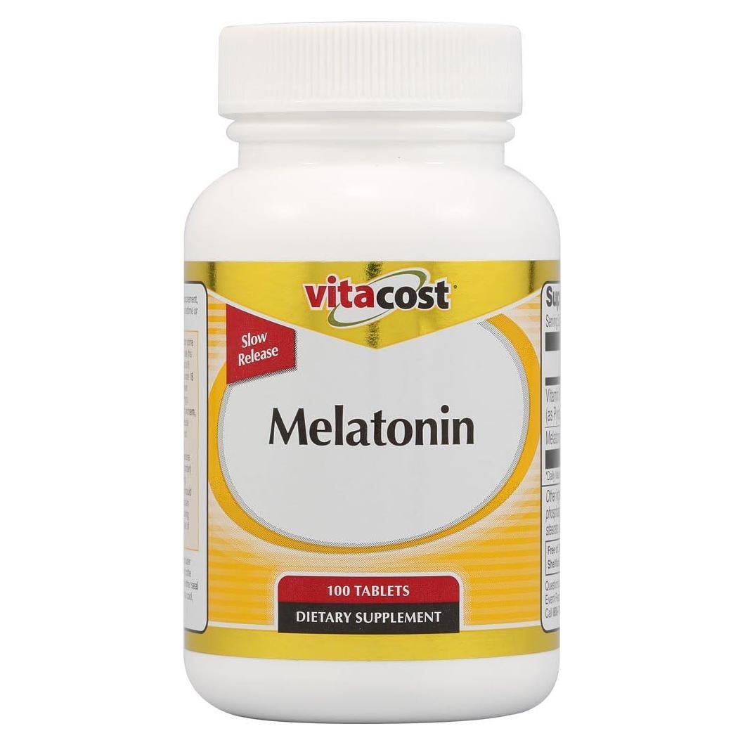 Vitacost Melatonina 5 mg + B6 10 mg 100 Tabletas Liberación Lenta