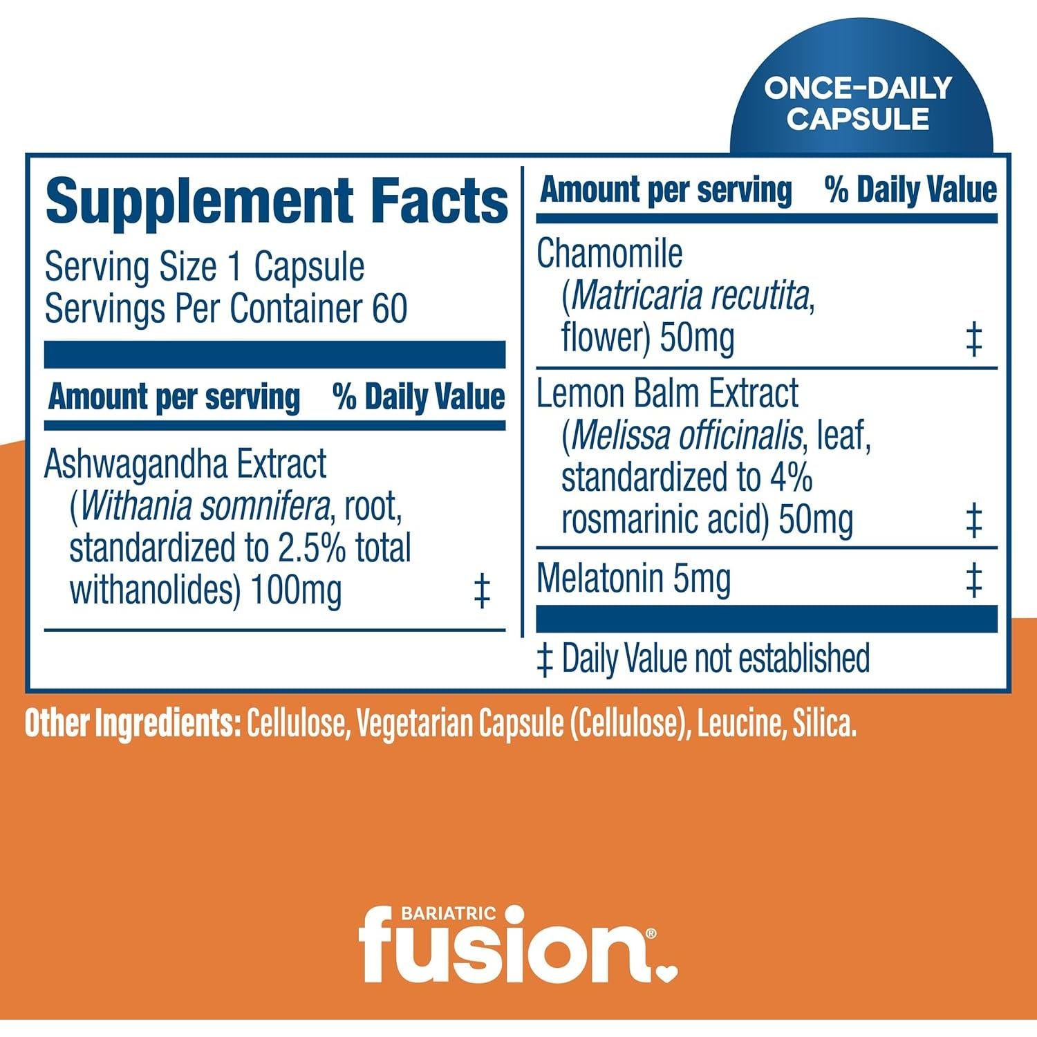 Suplemento Vegano para el Sueño Bariatric Fusion 60 Cápsulas