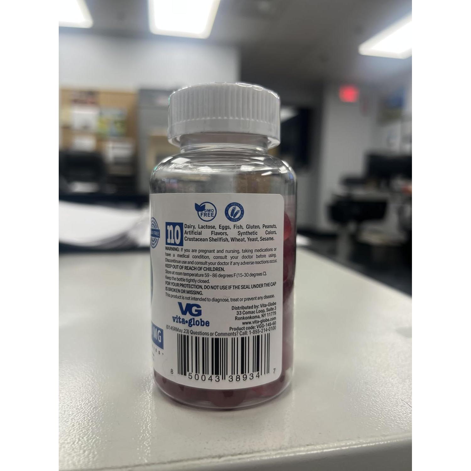 Melatonina 5mg Gummy VitaGlobe - Suplemento Vegano para Dormir