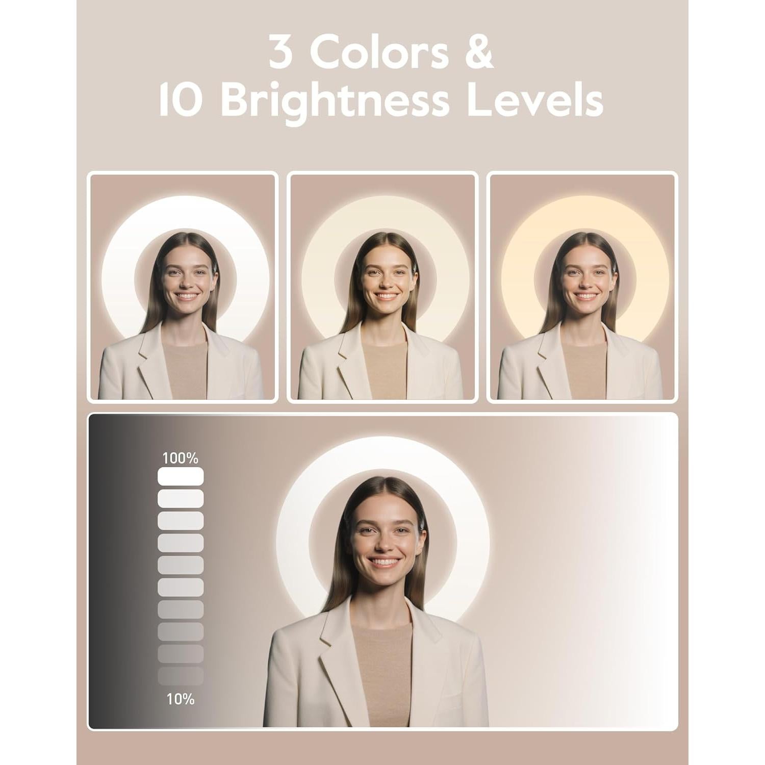 Soporte de cámara con luz anular LUXSURE 26.67 cm