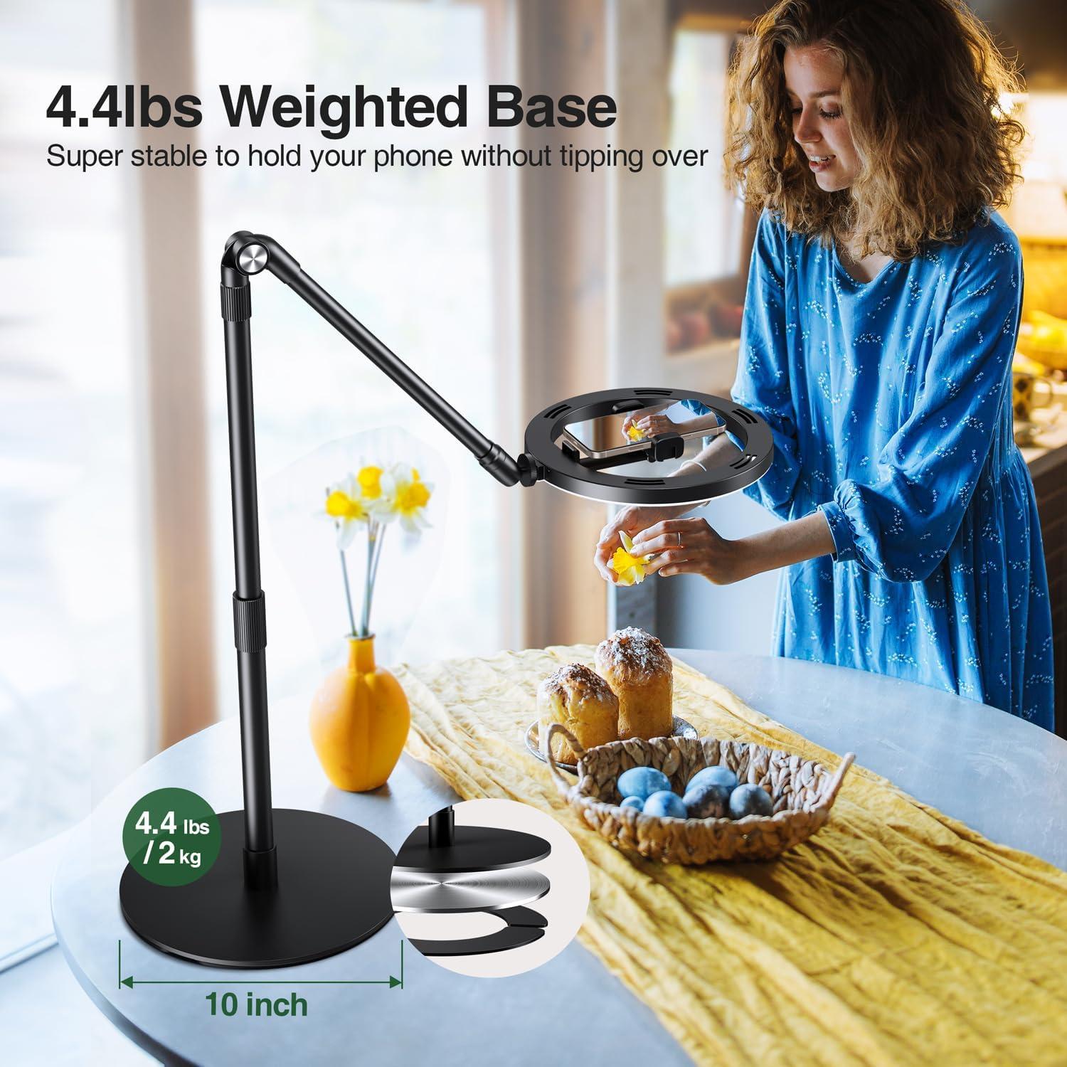 Soporte de Teléfono Overhead Elitehood con Luz Anillo 25.4 cm