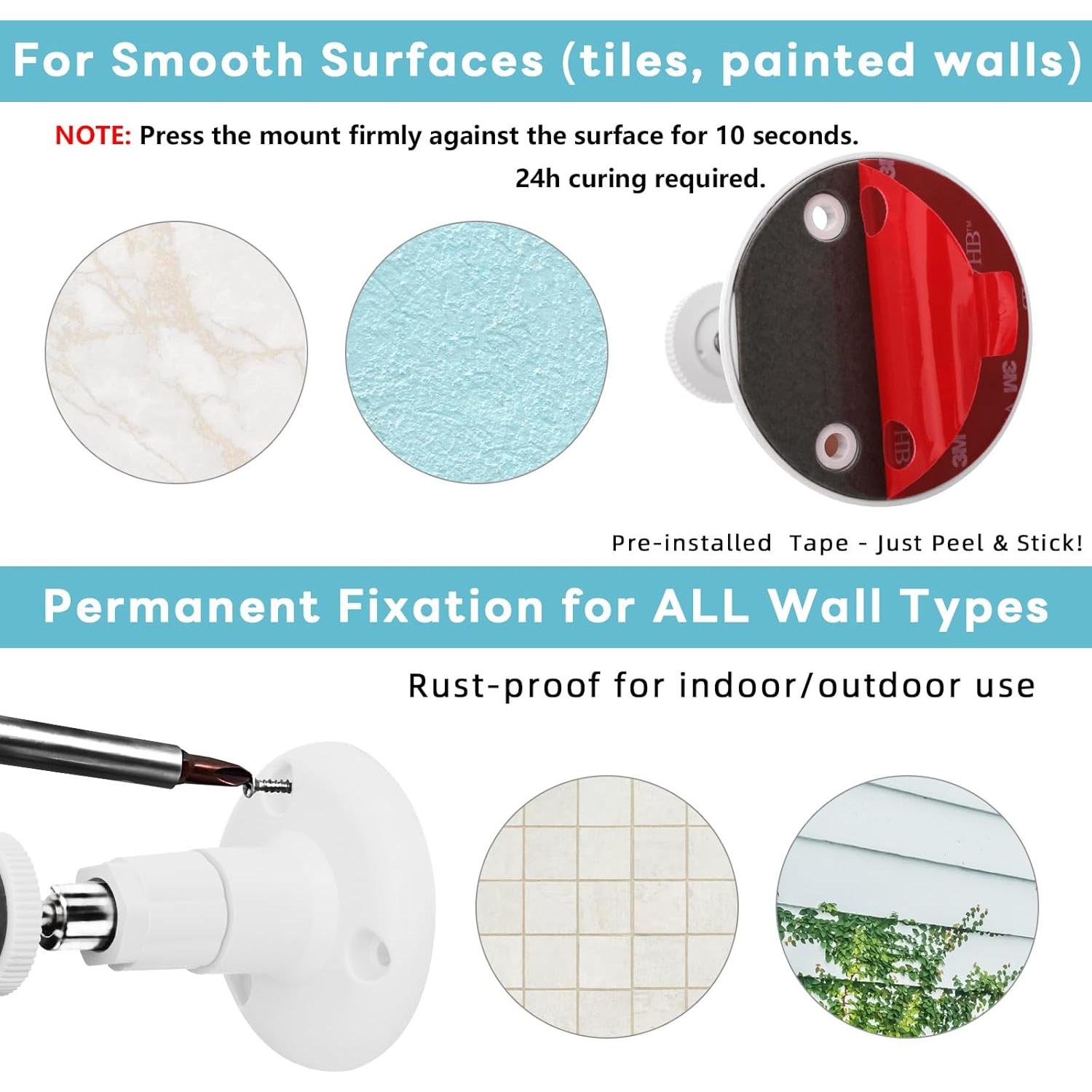 Soportes para Cámara Ring StXjtc - 2 Unidades Ajustables 360°