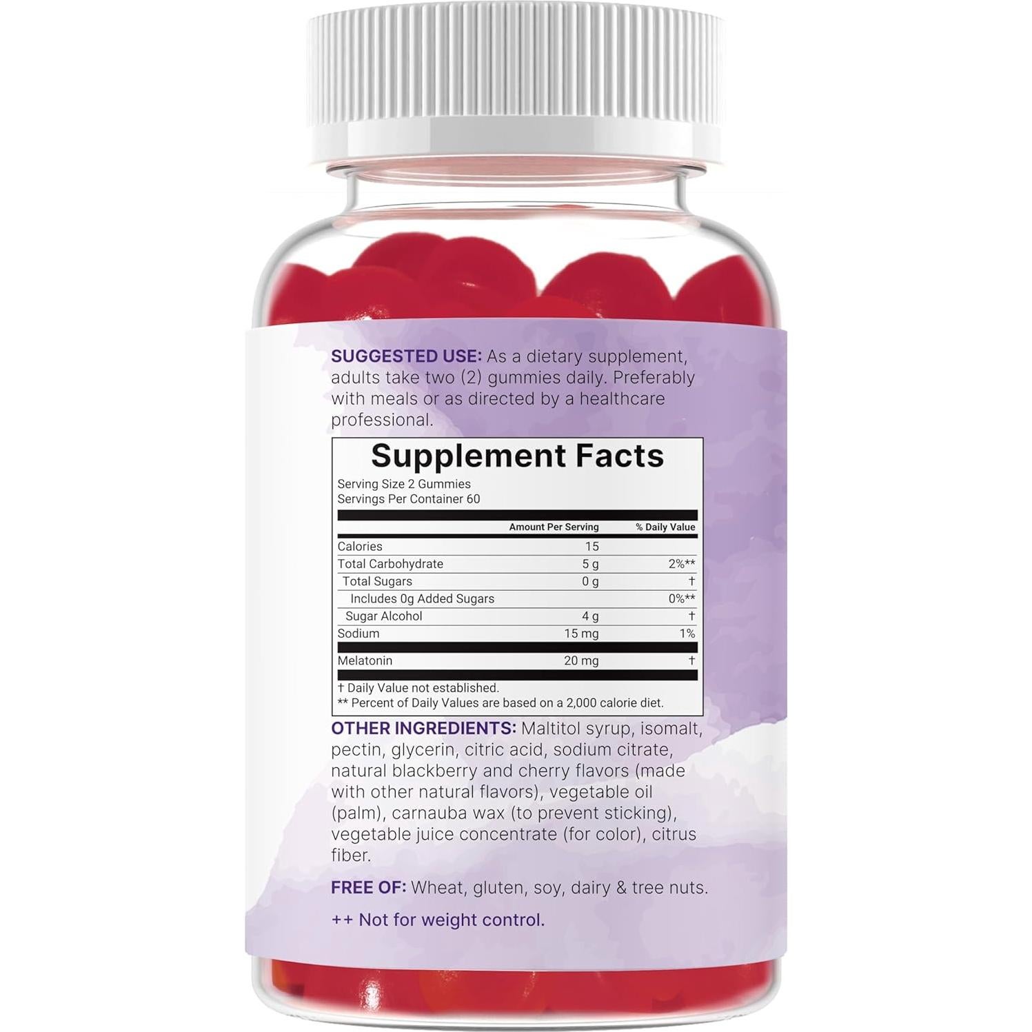 Gominolas de Melatonina Micro Ingredients 20mg 120 Unidades