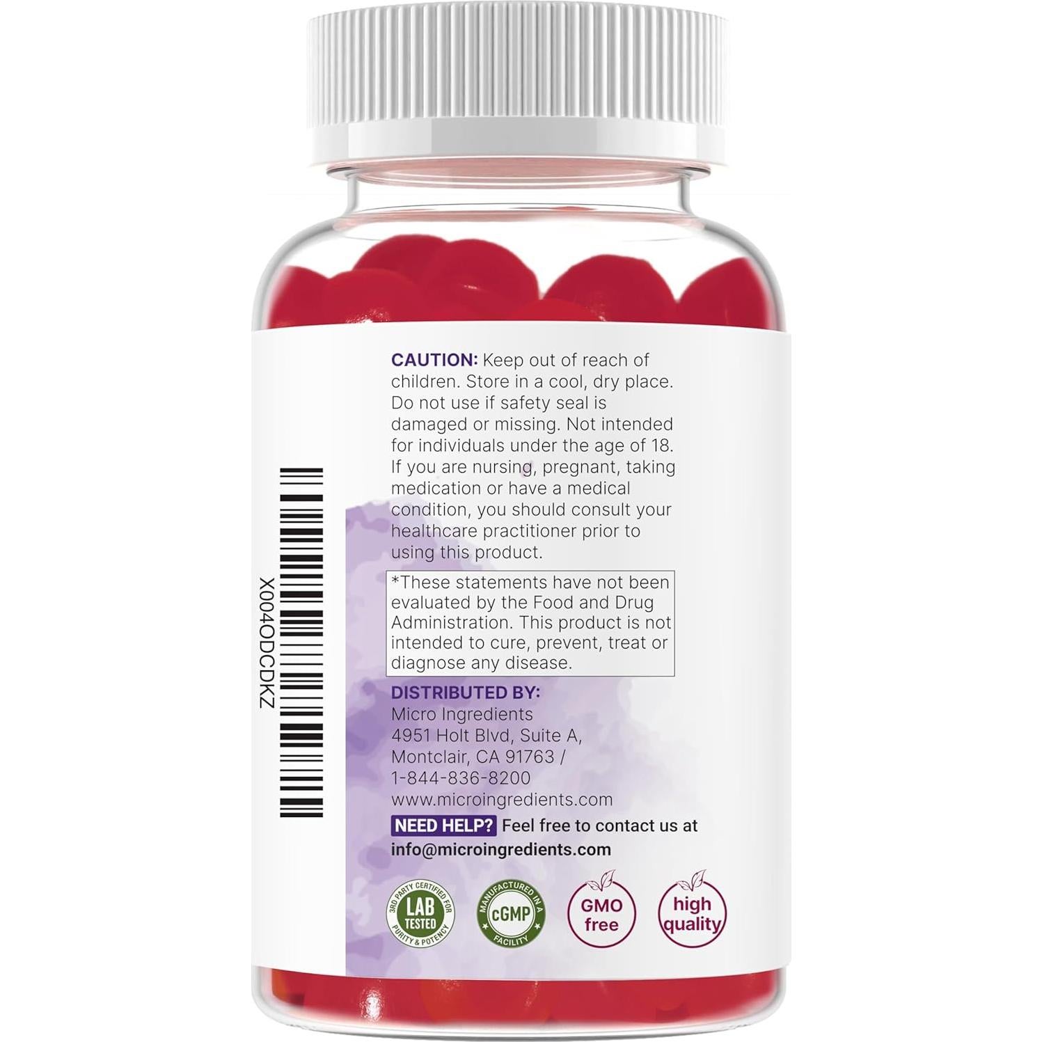 Gominolas de Melatonina Micro Ingredients 20mg 120 Unidades