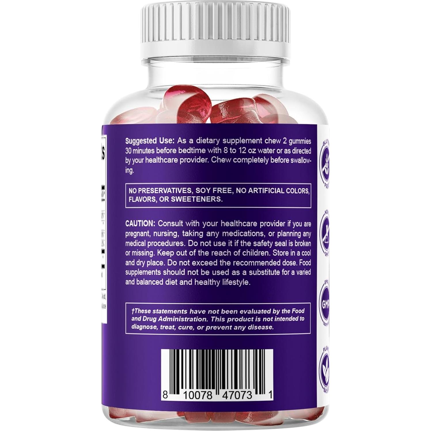 Gomitas de Melatonina Vitamatic - 60 Veganas 5 mg por Porción