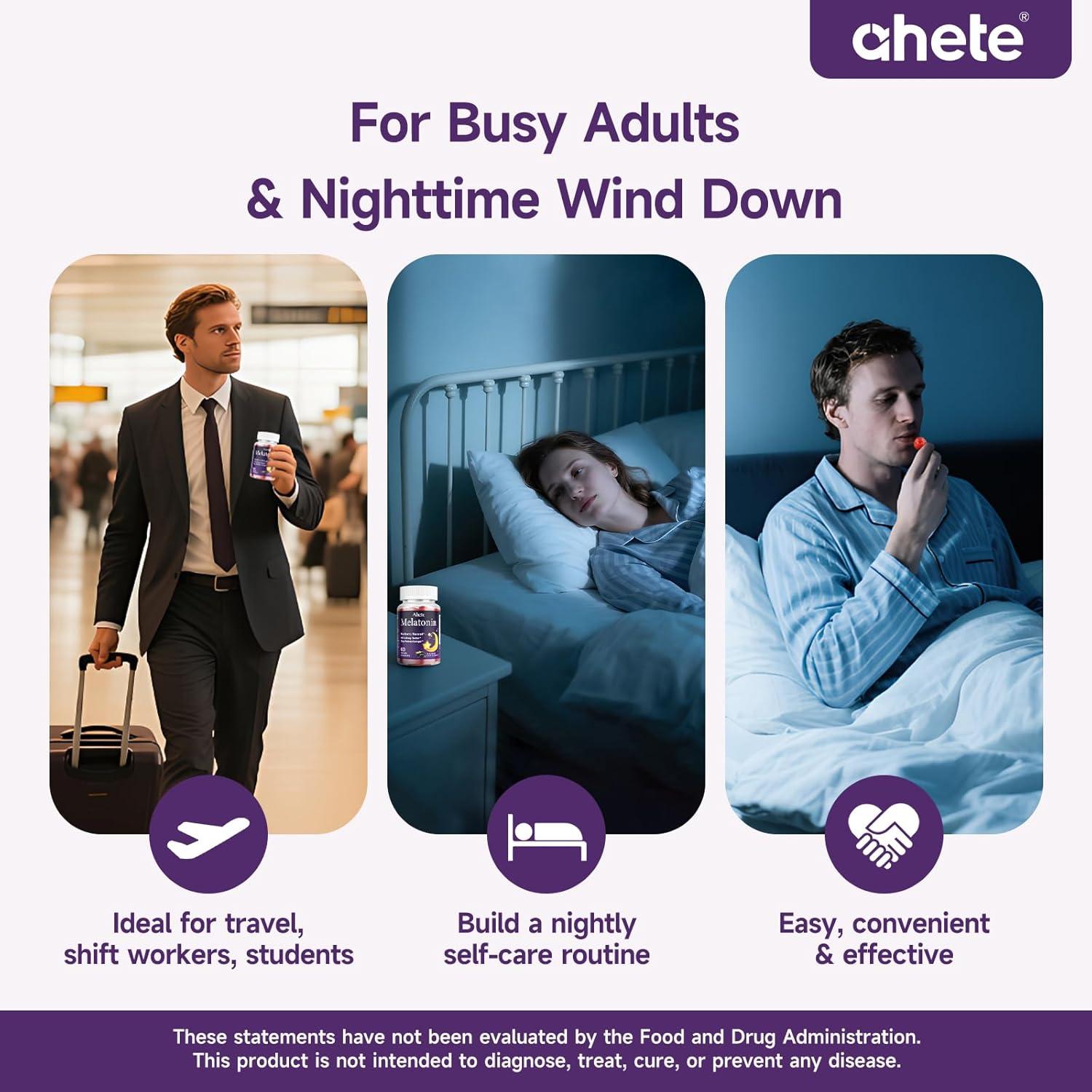 Gomitas de Melatonina 5mg Ahete Sabor Frambuesa 120 Unidades