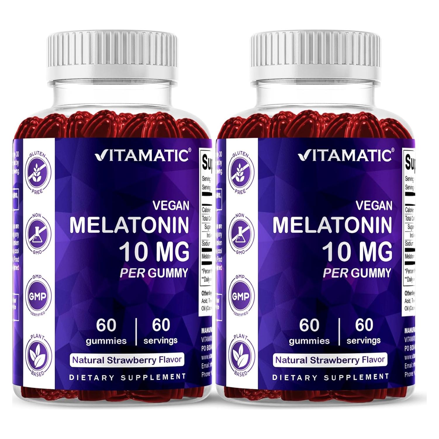 Gominolas de Melatonina Vitamatic 10 mg Veganas - 120 Unidades