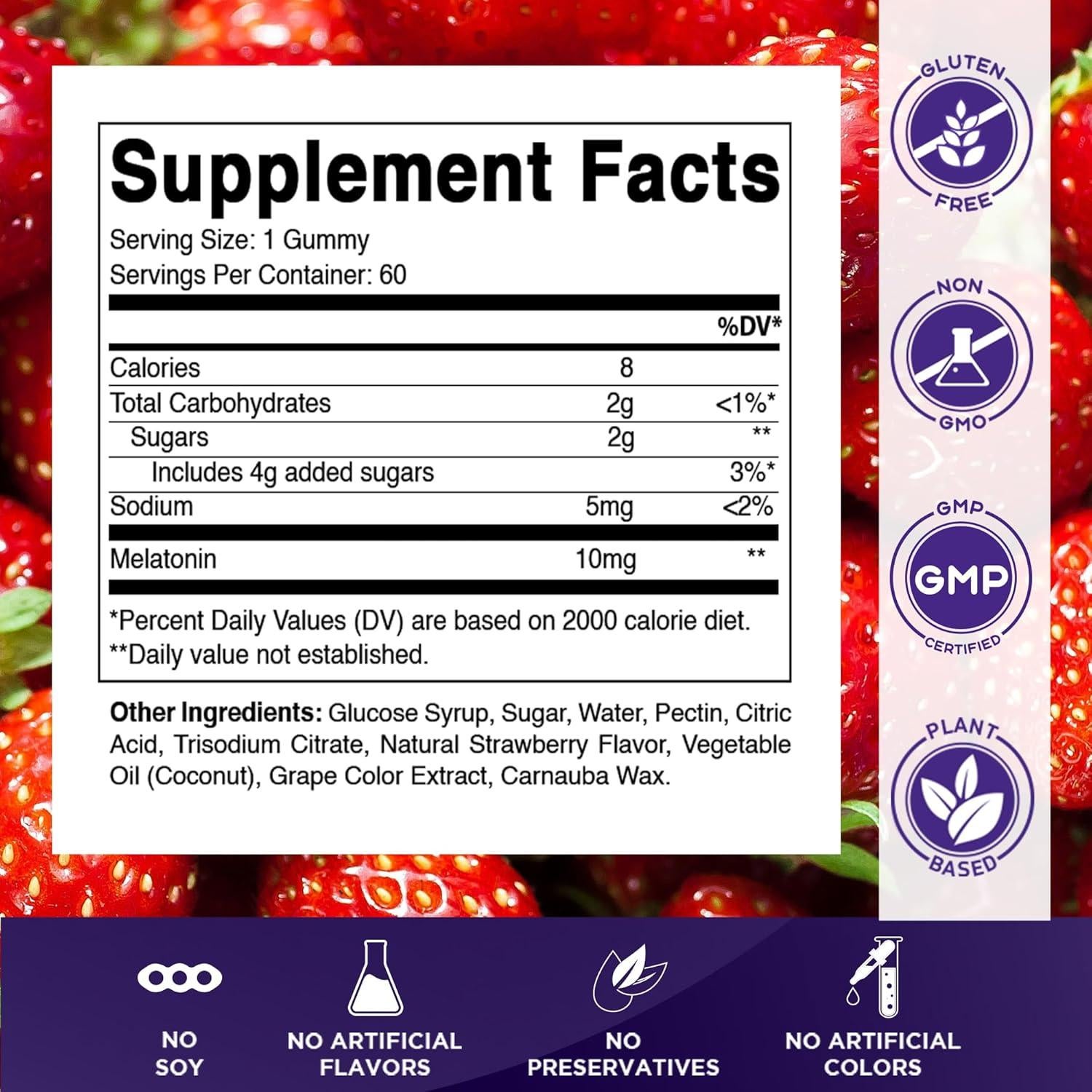 Gominolas de Melatonina Vitamatic 10 mg Veganas - 120 Unidades