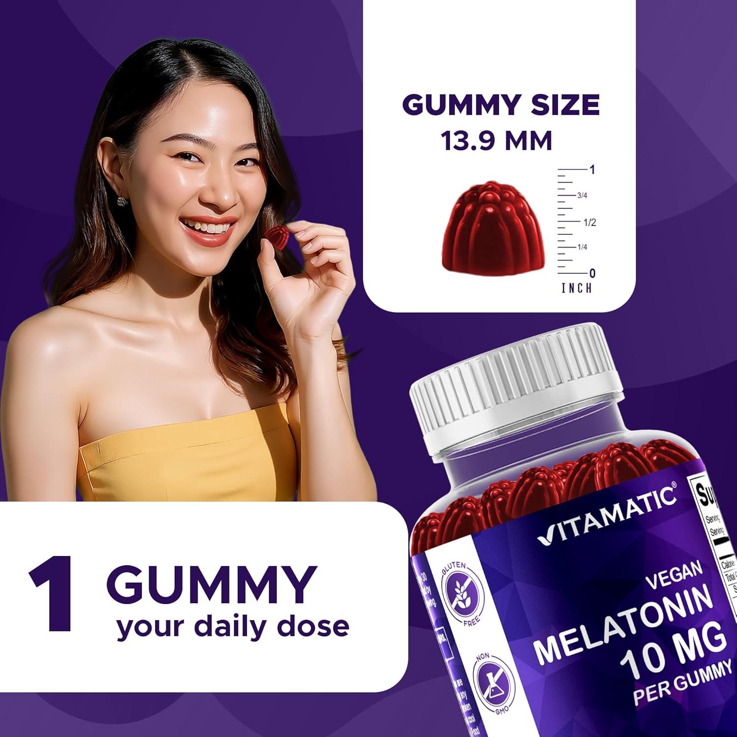 Gominolas de Melatonina Vitamatic 10 mg Veganas - 120 Unidades