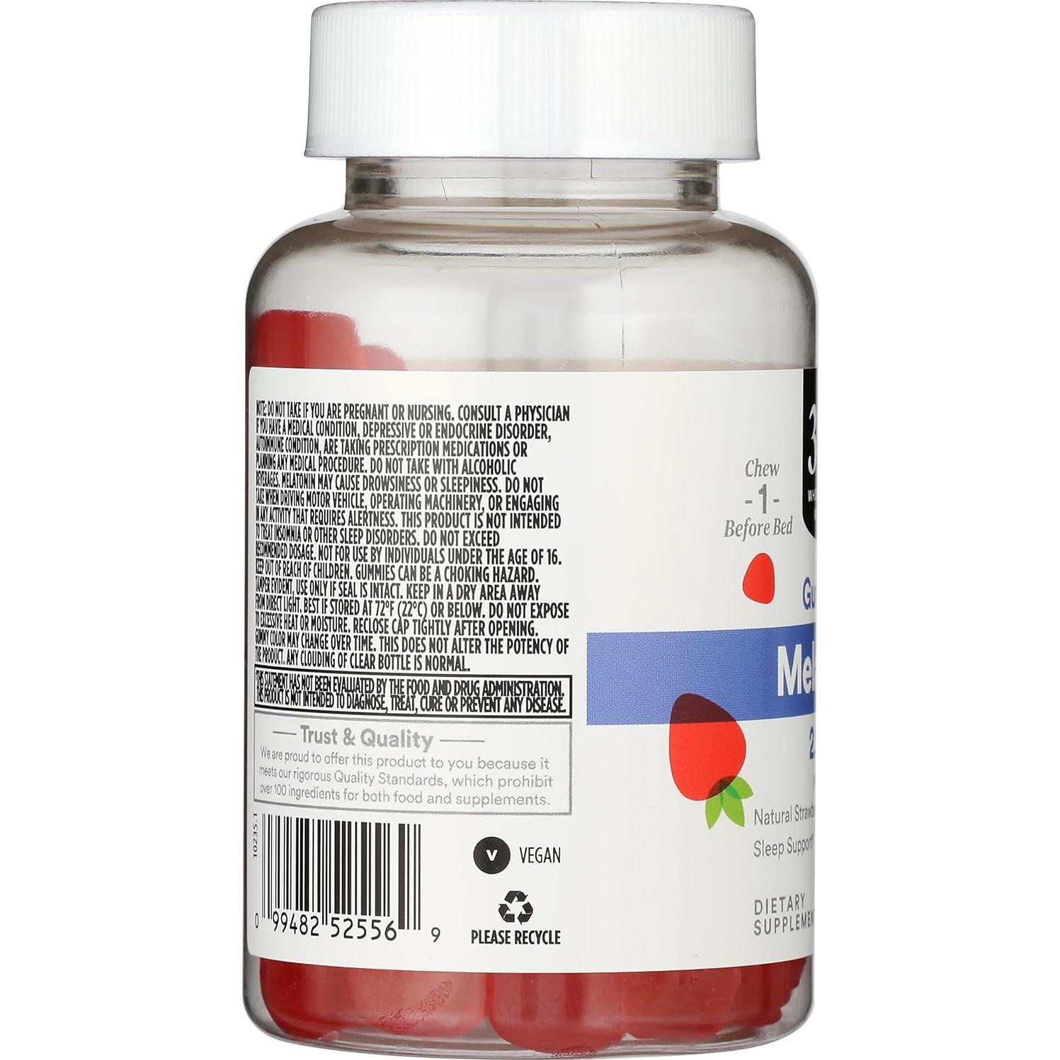 Gominolas de Melatonina 2.5mg 365 Whole Foods 60 Unidades