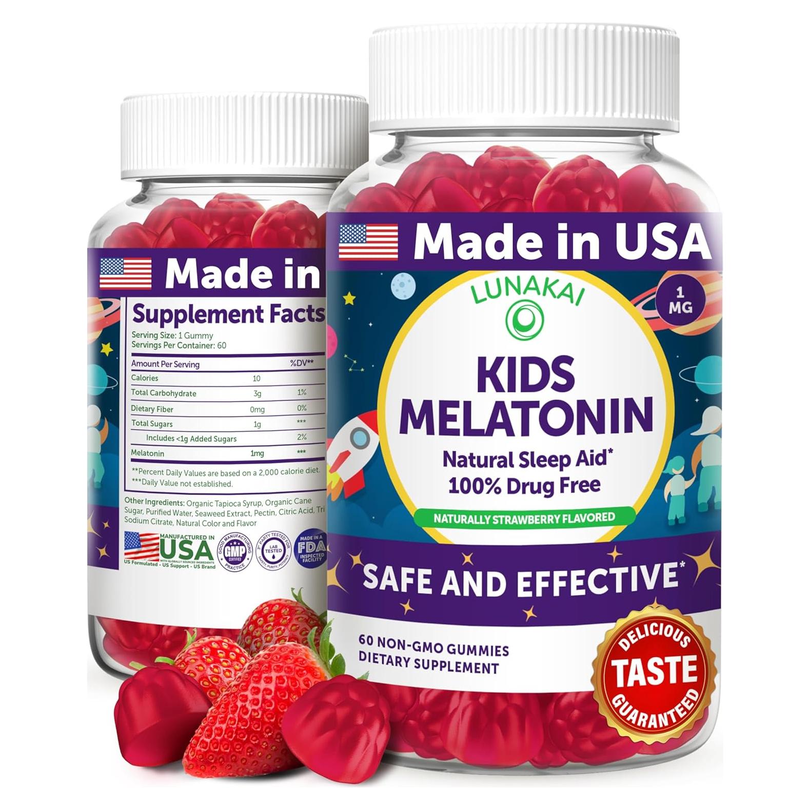 Gominolas de Melatonina Lunakai para Niños 1mg - 60 Unidades