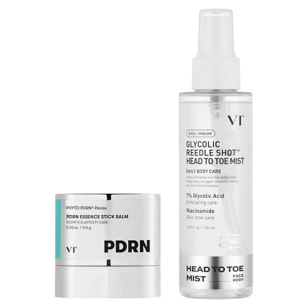 Bálsamo de Esencia PDRN en Stick y Mist 7% Ácido Glicólico VT COSMETICS