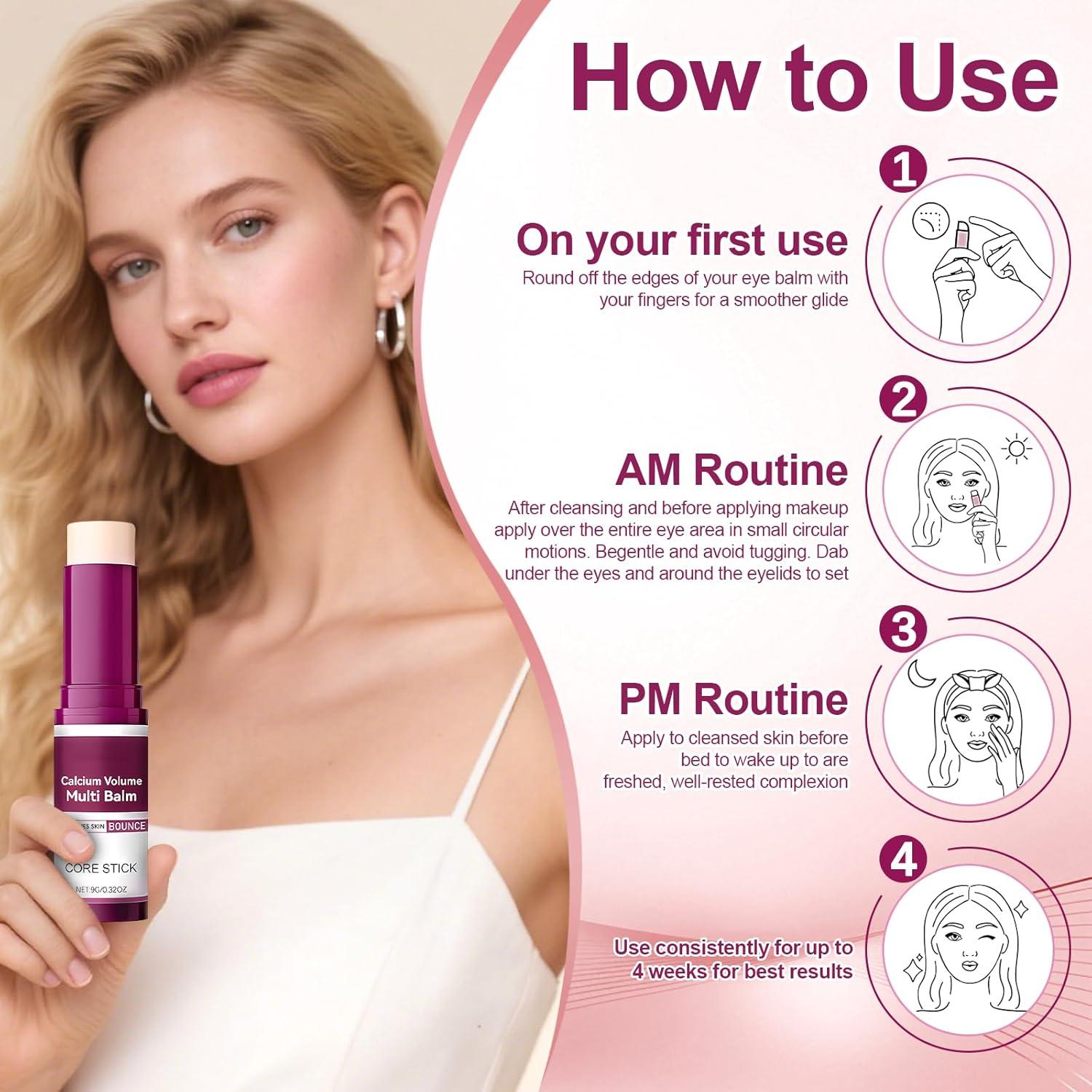 Barra de Calcio MQN 2PCS para Cara, Ojos y Cuello con Colágeno