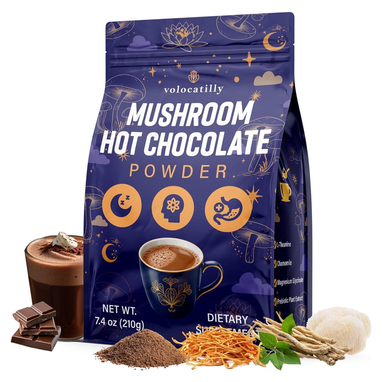 Cacao Caliente Orgánico Volocatilly con Champiñones 210g