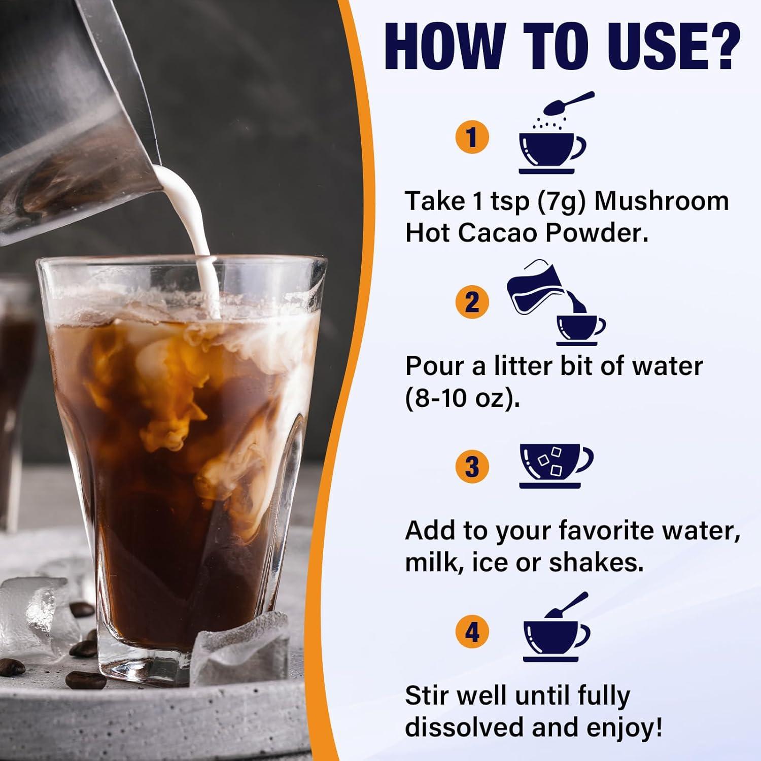 Cacao Caliente Orgánico Volocatilly con Champiñones 210g