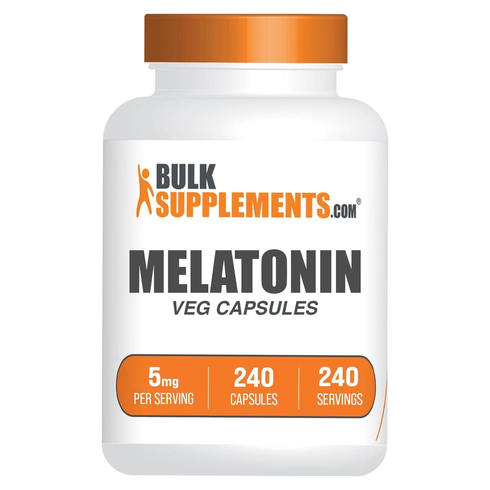 Melatonina 5 mg BulkSupplements.com - 240 Cápsulas para Dormir