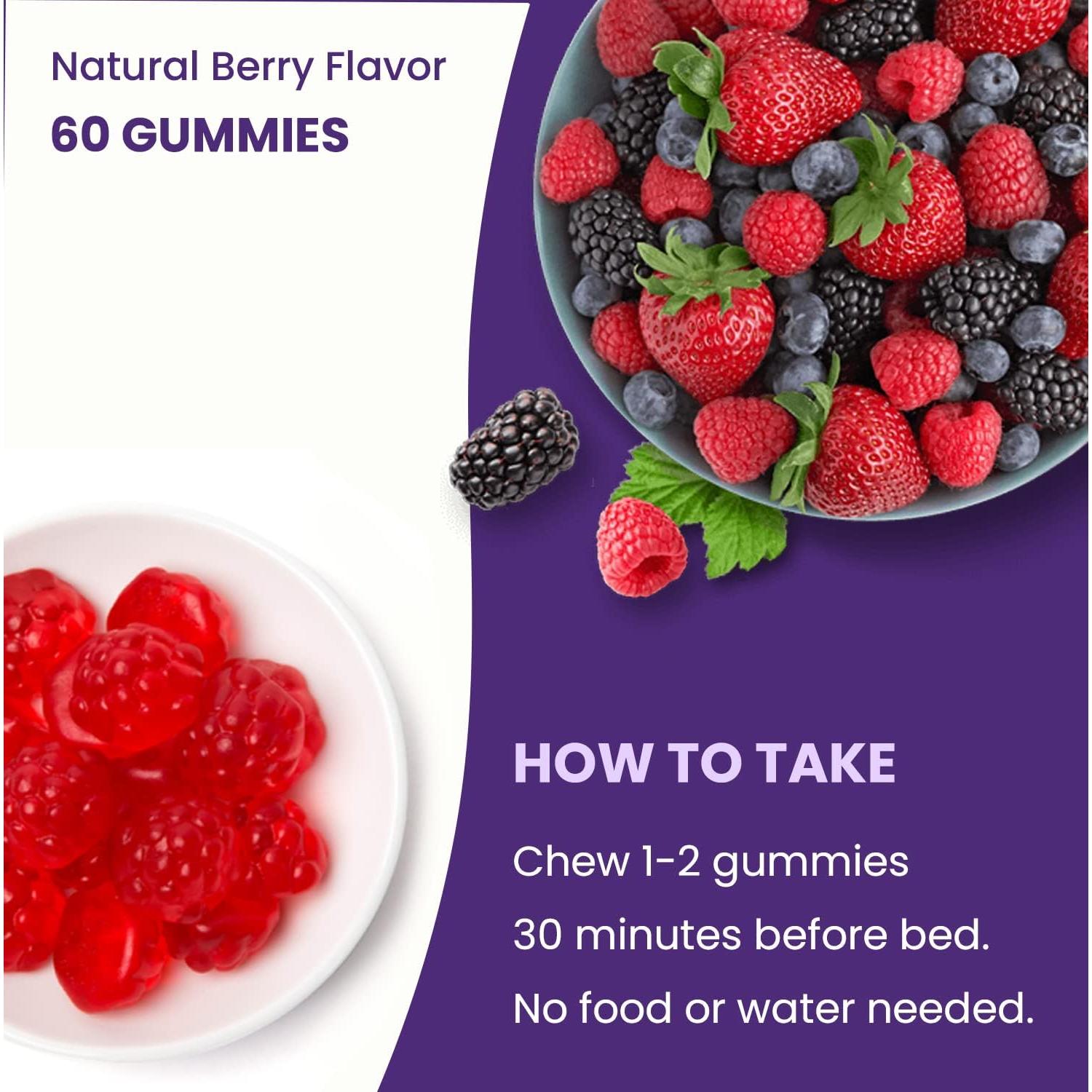 Gomitas de Melatonina Veganas NutraChamps 60 Conteo 2.5mg 5mg 10mg