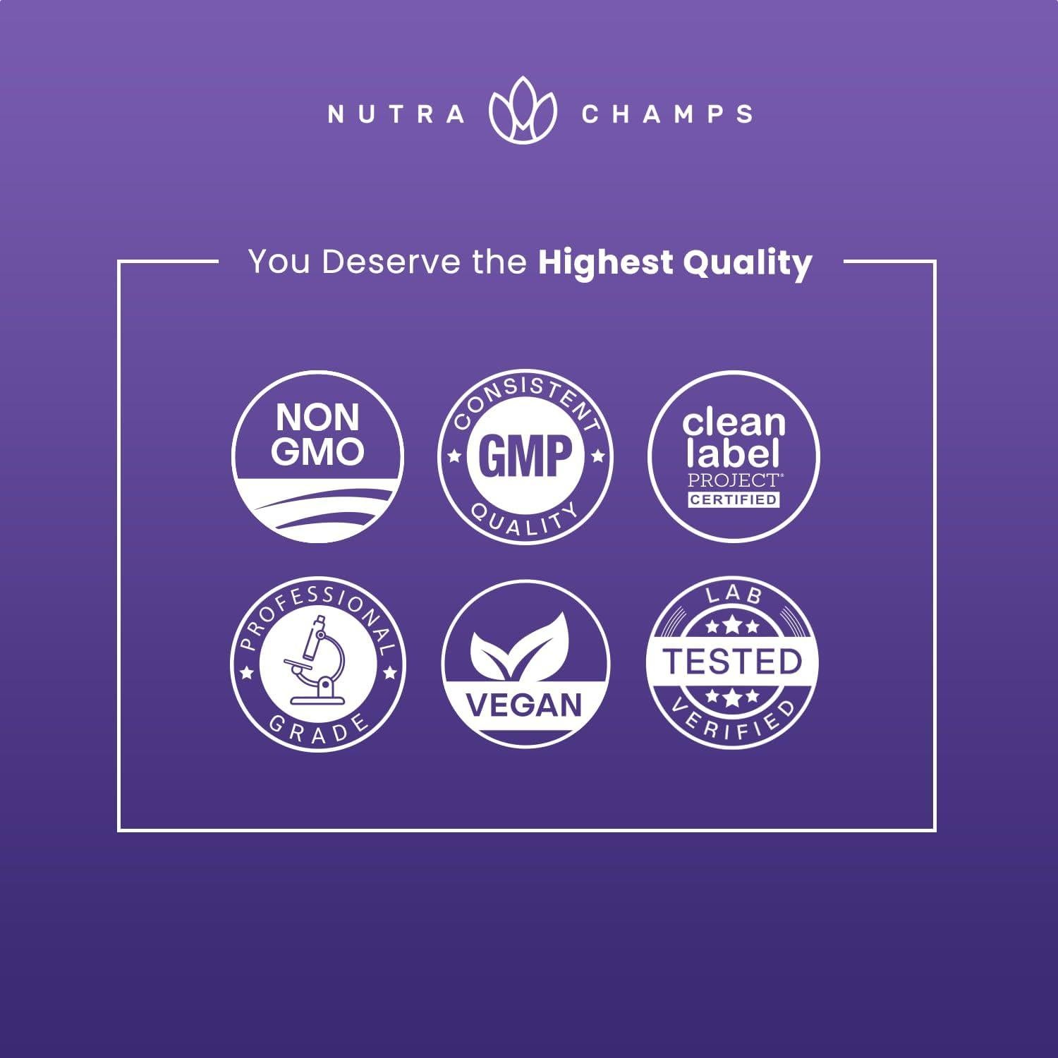 Gomitas de Melatonina Veganas NutraChamps 60 Conteo 2.5mg 5mg 10mg