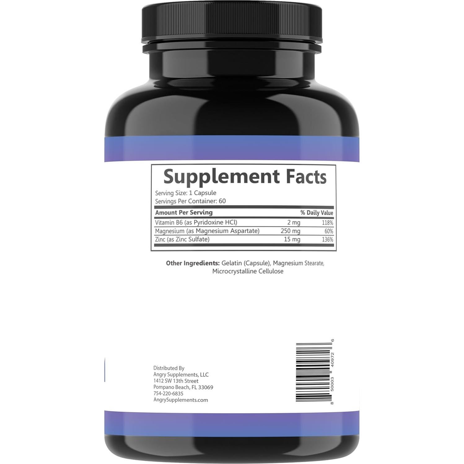 Paquete AM/PM de Zinc Puro y Magnesio Enojados - 120 Cápsulas