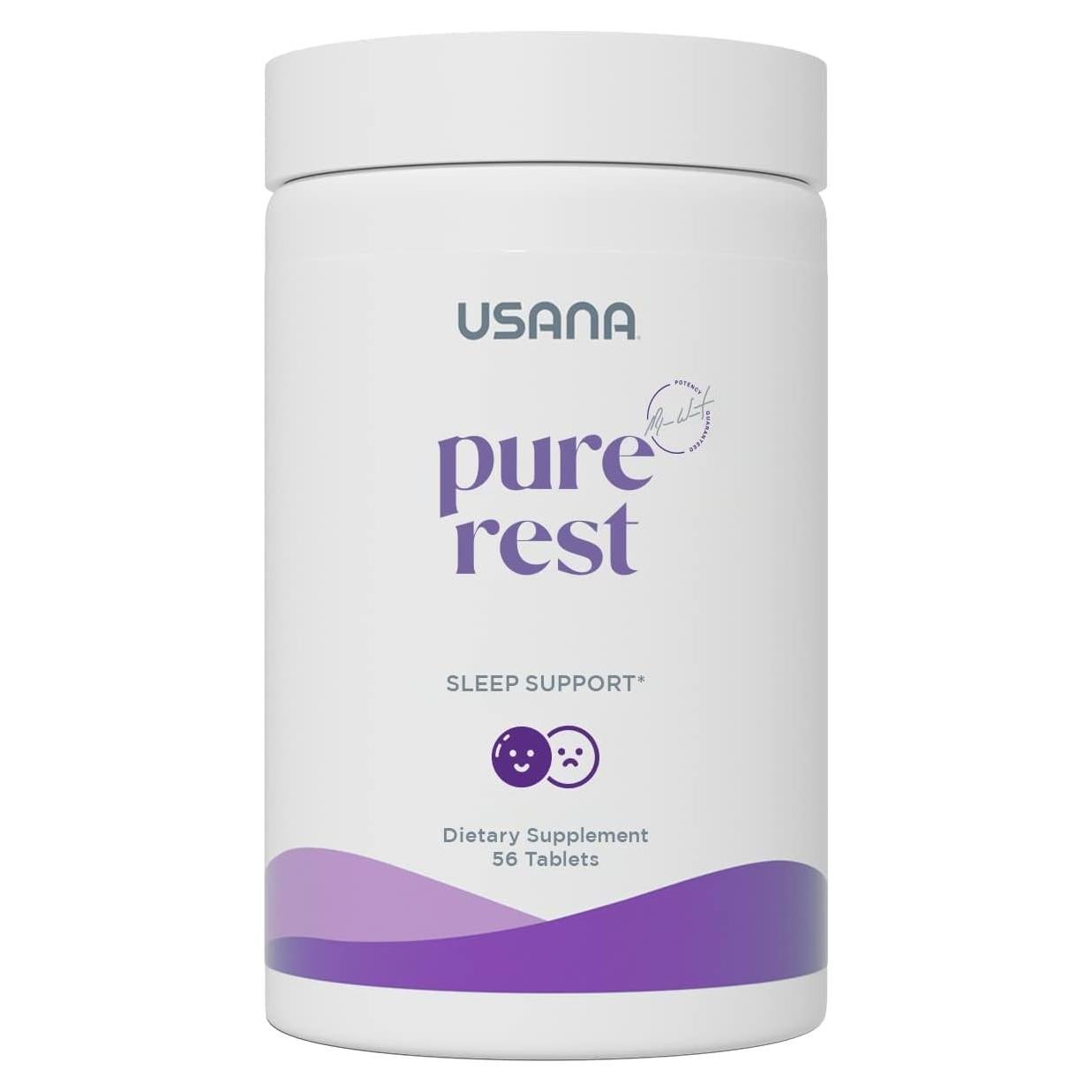 Suplemento de Melatonina USANA Pure Rest 56 Tabletas Sin Azúcar