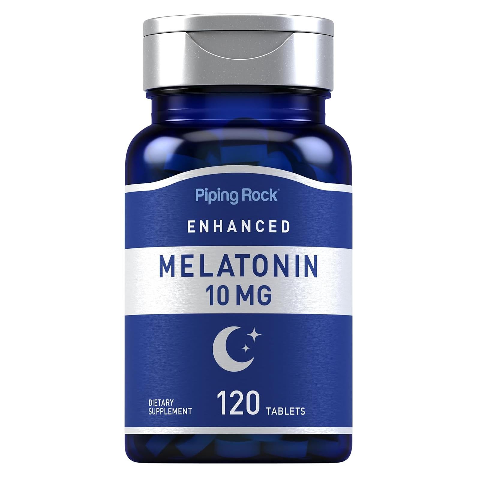 Melatonina 10mg Piping Rock 120 Tabletas con L-Theanina