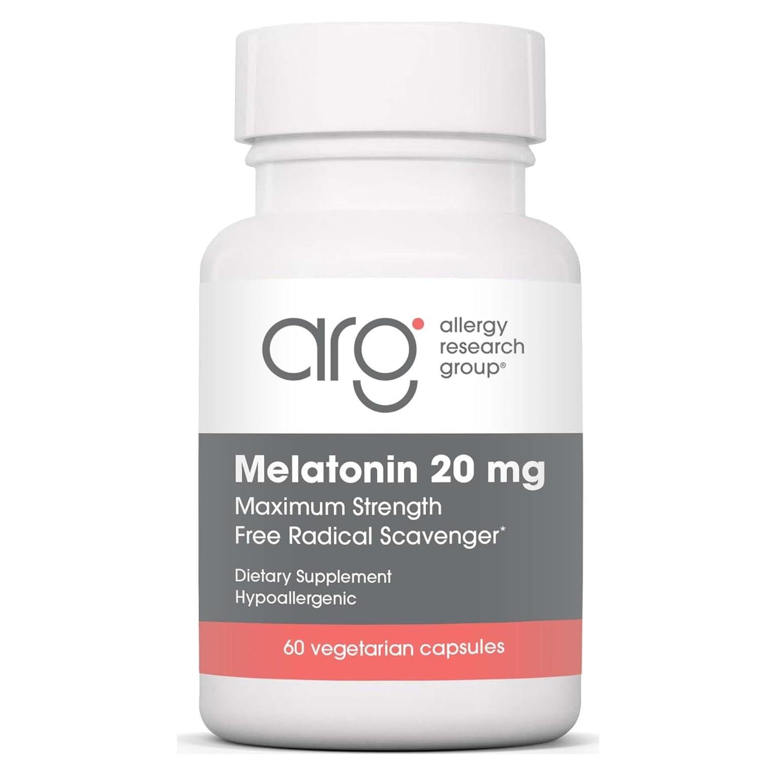 Melatonin 20mg - Pure Melatonin, Extra Strength for Adults, Sleep Aid, High Dose, Vegetarian Capsules - 60 Count