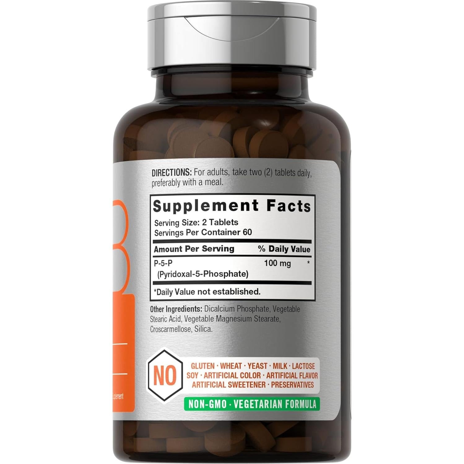 Suplemento Vegetariano P5P Horbäach 100mg 120 Tabletas B6