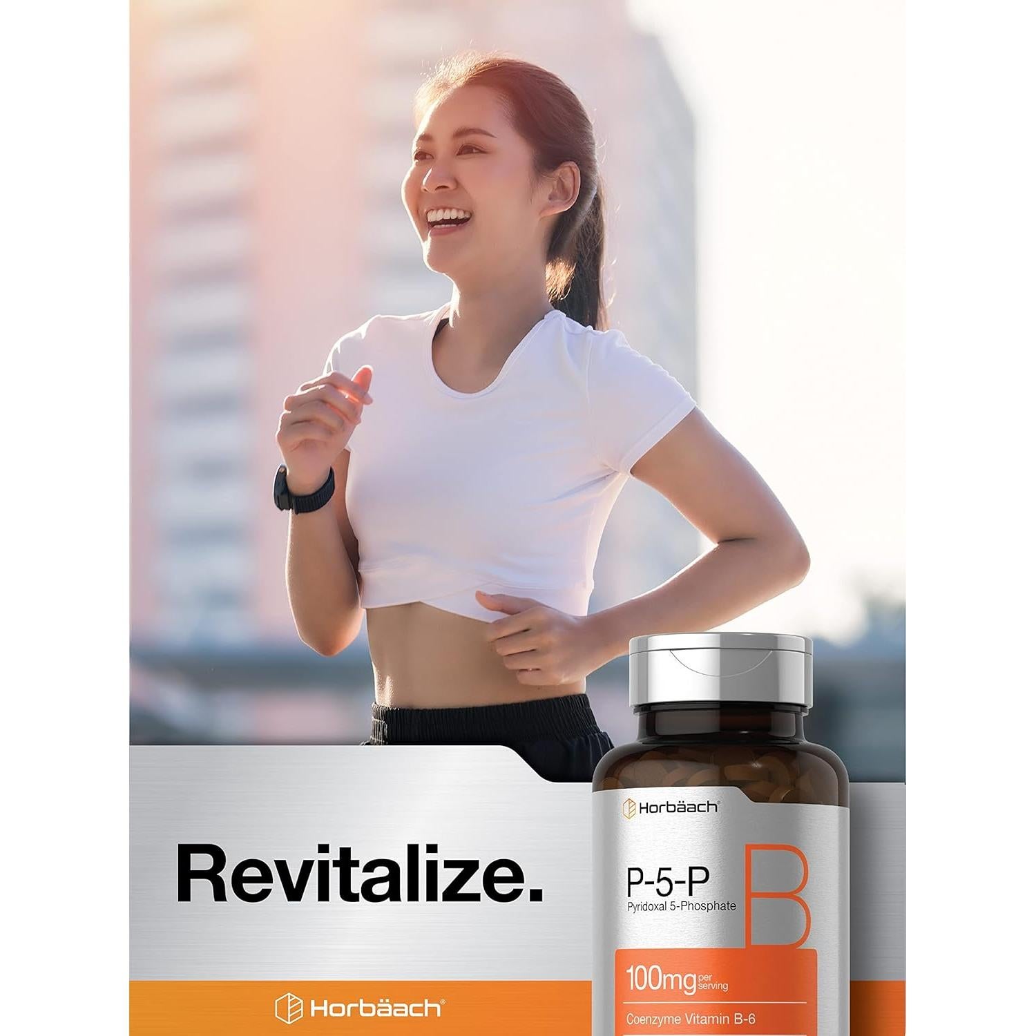 Suplemento Vegetariano P5P Horbäach 100mg 120 Tabletas B6